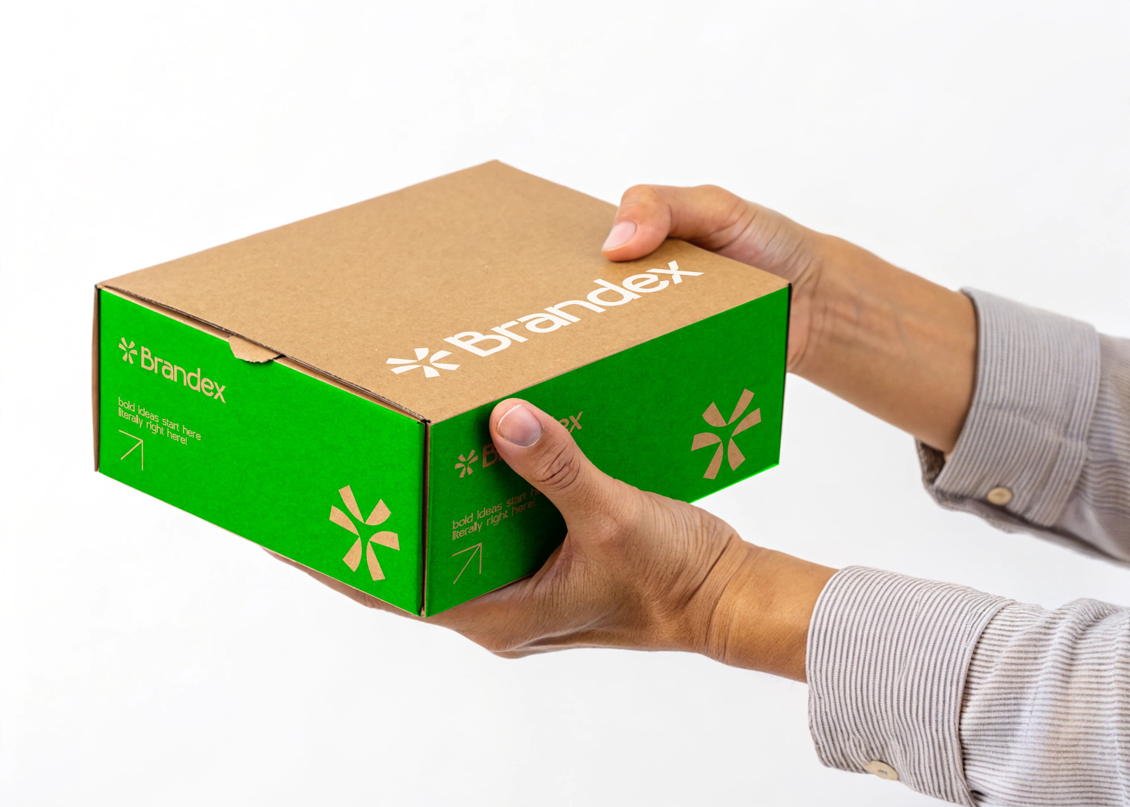 Green and kraft mockup