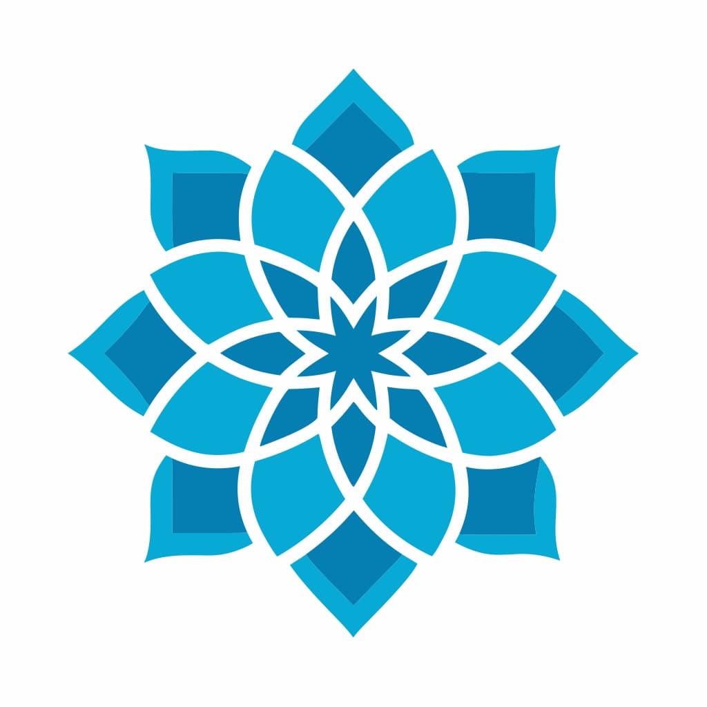 Modern Geometric Blue Icon Design