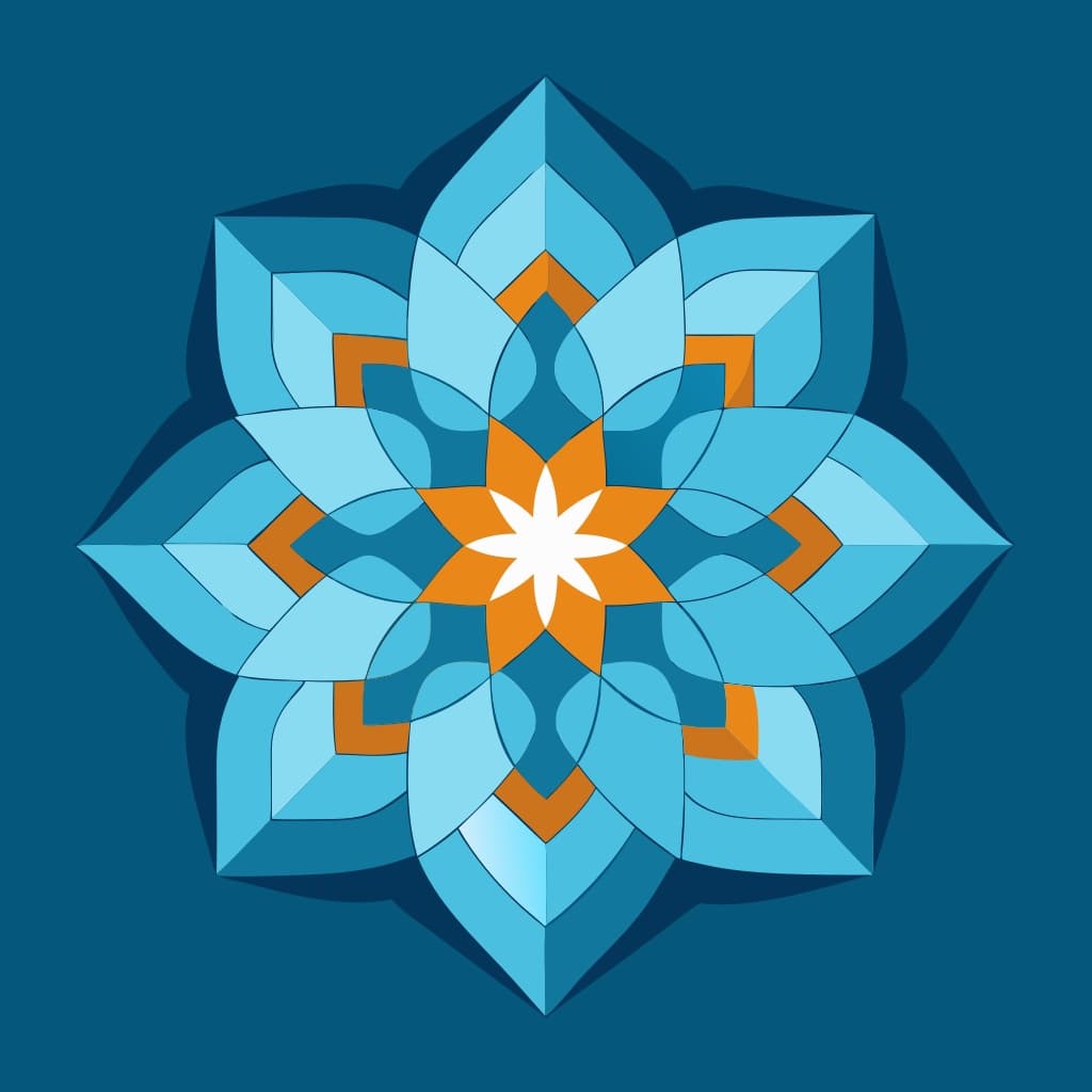 Abstract Blue and Green Icon Design