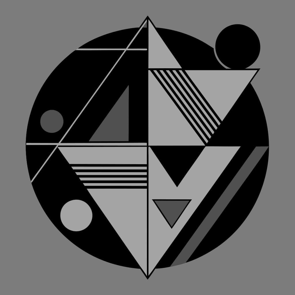 Blue Geometric Icon Set Vector