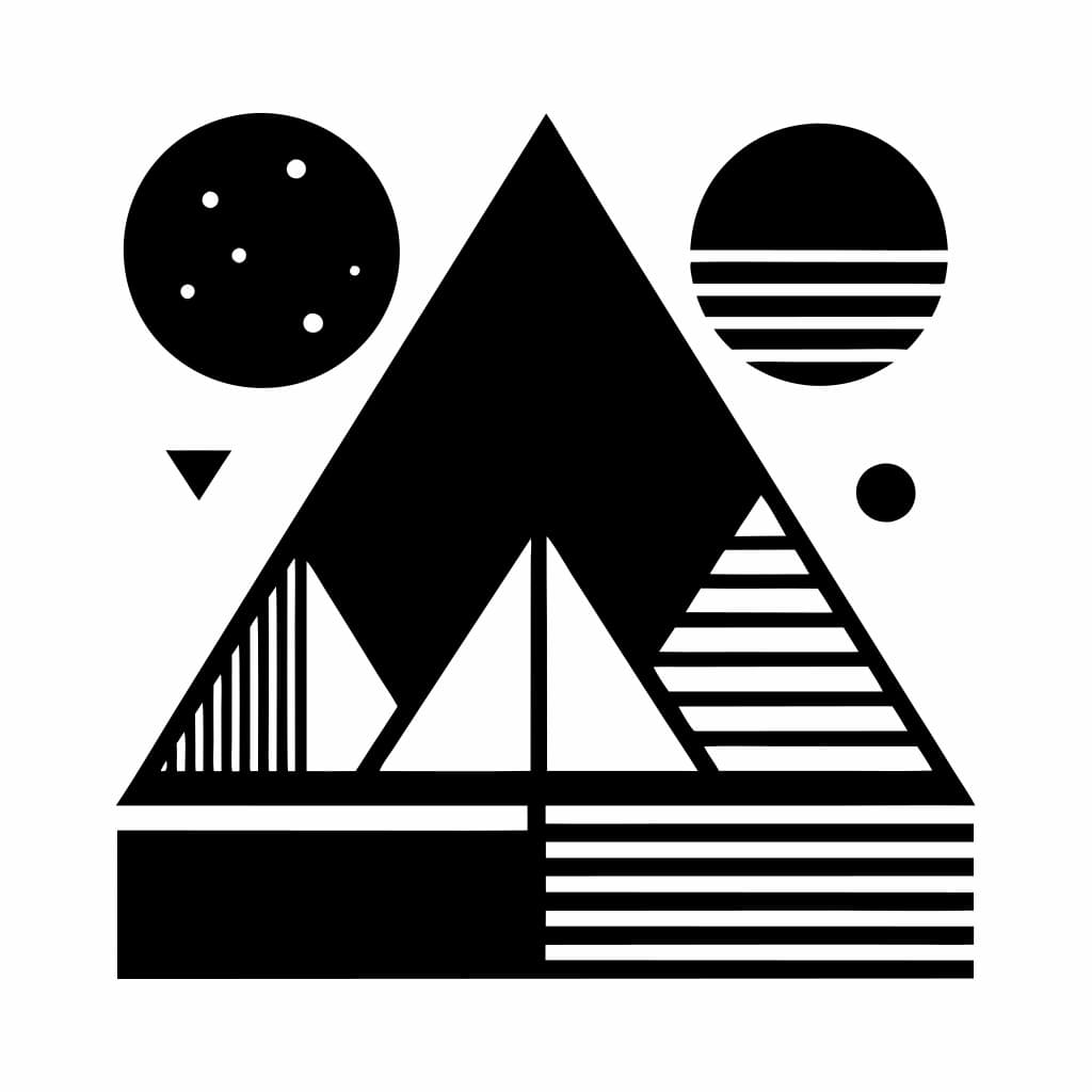 Abstract Colorful Geometric Icon Design