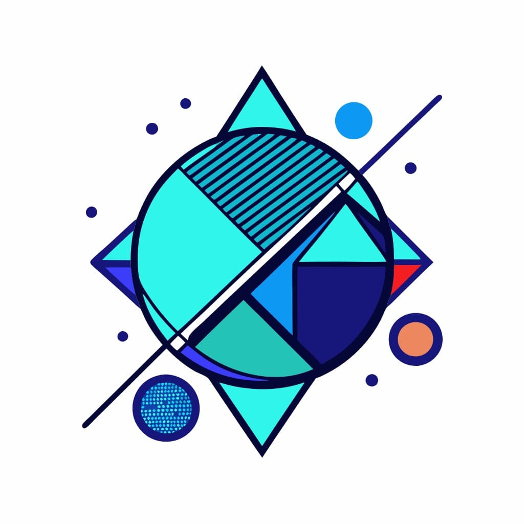 Blue Abstract Circle Icon Design