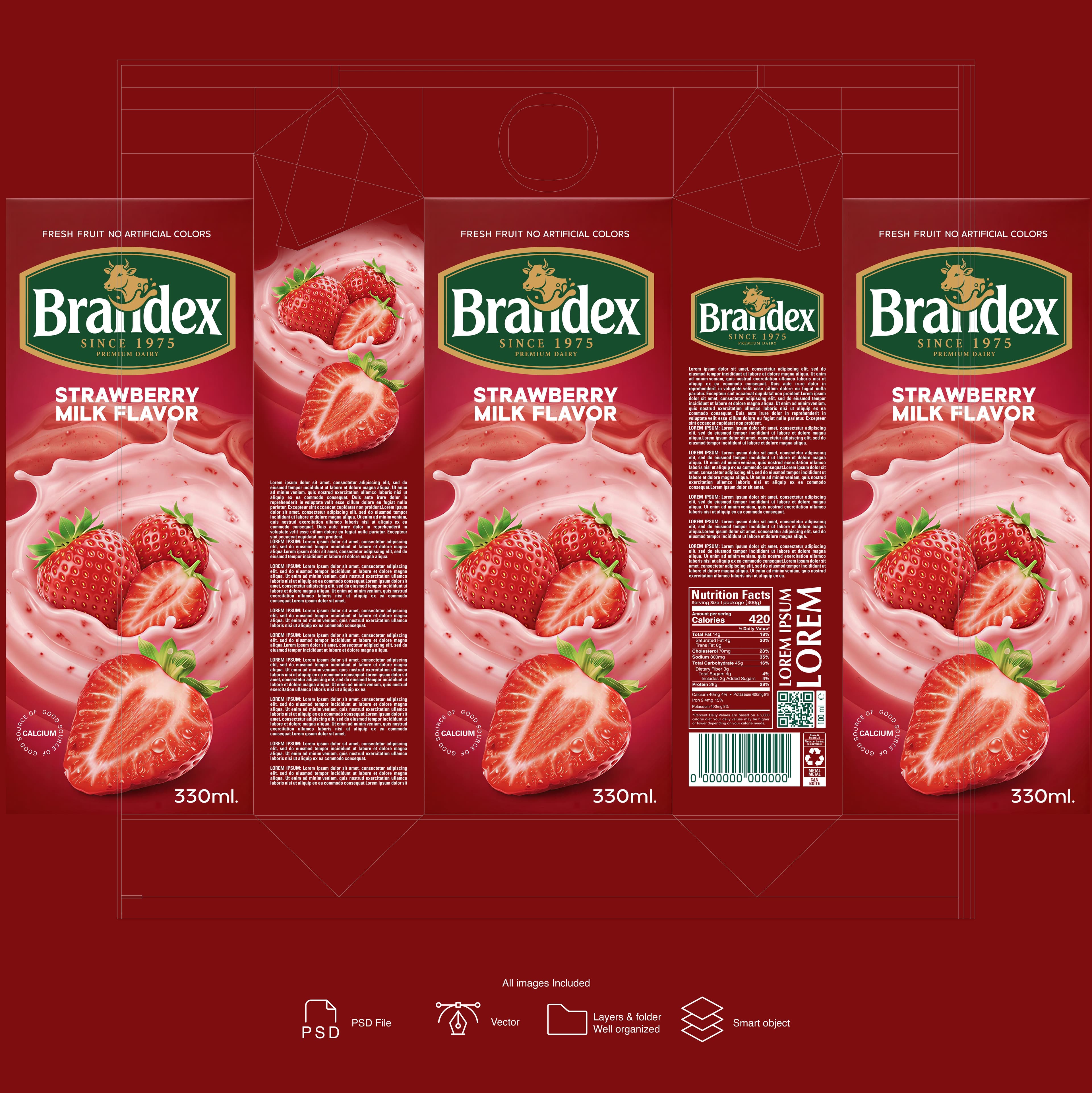 Brandex Strawberry Milk Flavor