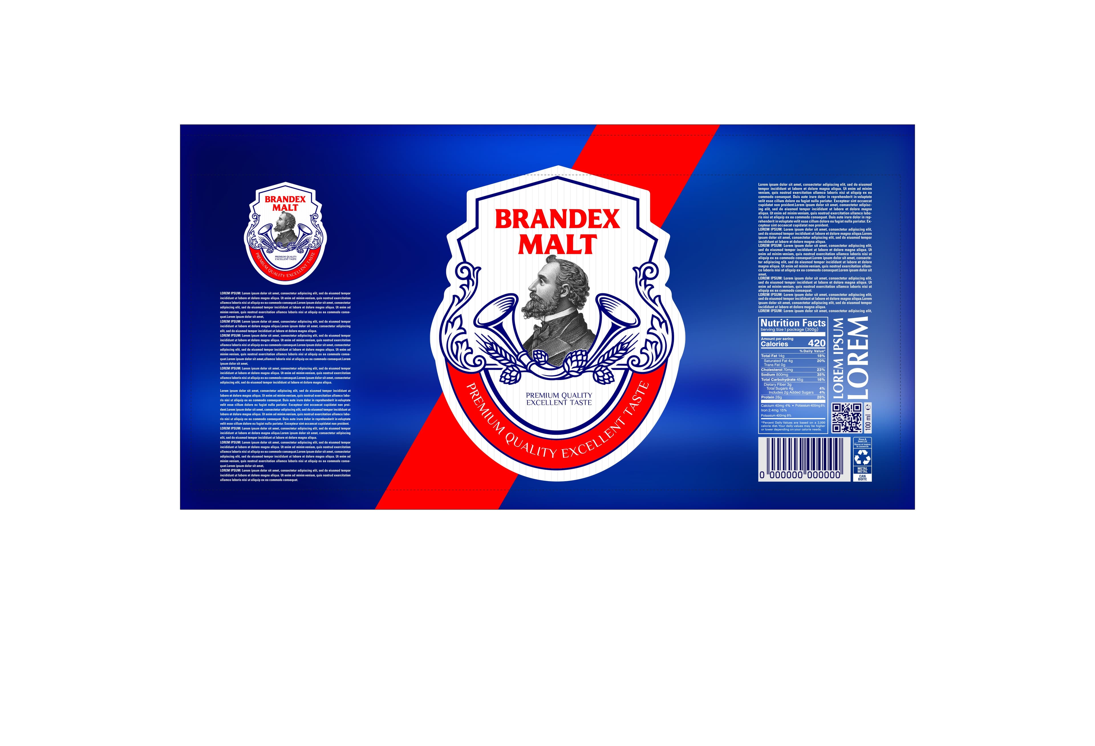Brandex Malt Drink Can Packaging