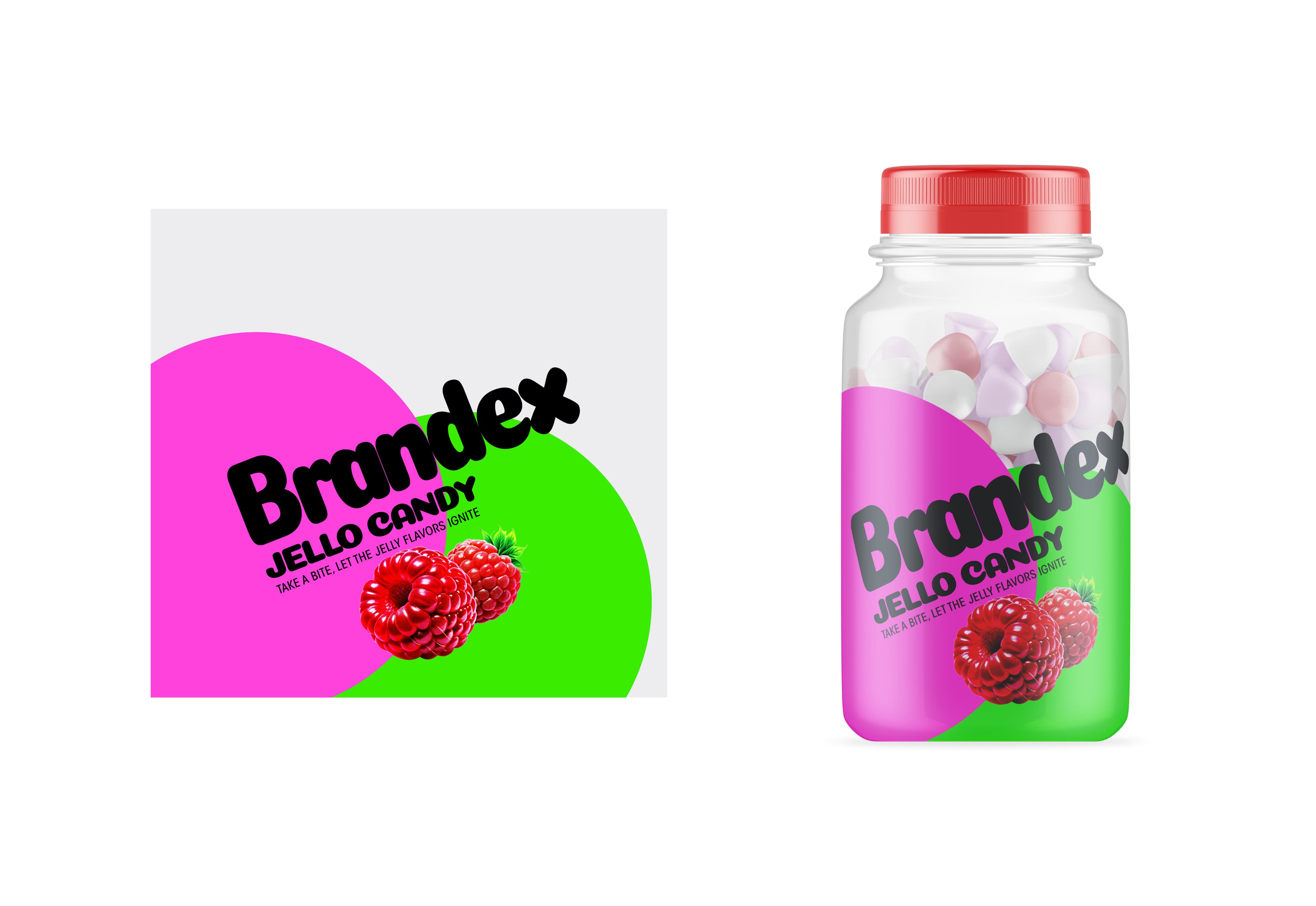 Vibrant Confectionery Jelly Gum Packaging Template EPS