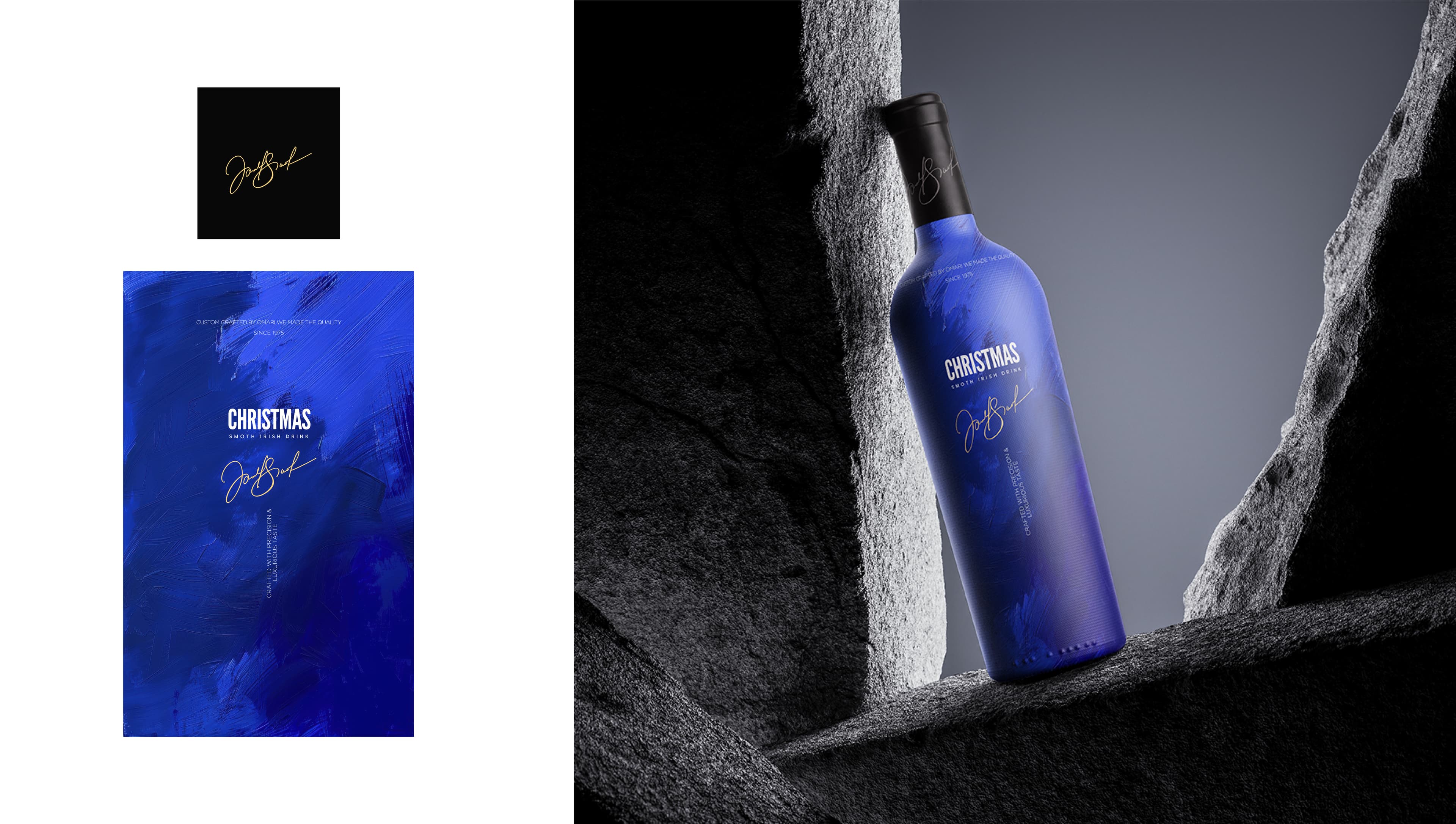 Christmas Smooth Irish Drink Packaging Box Template