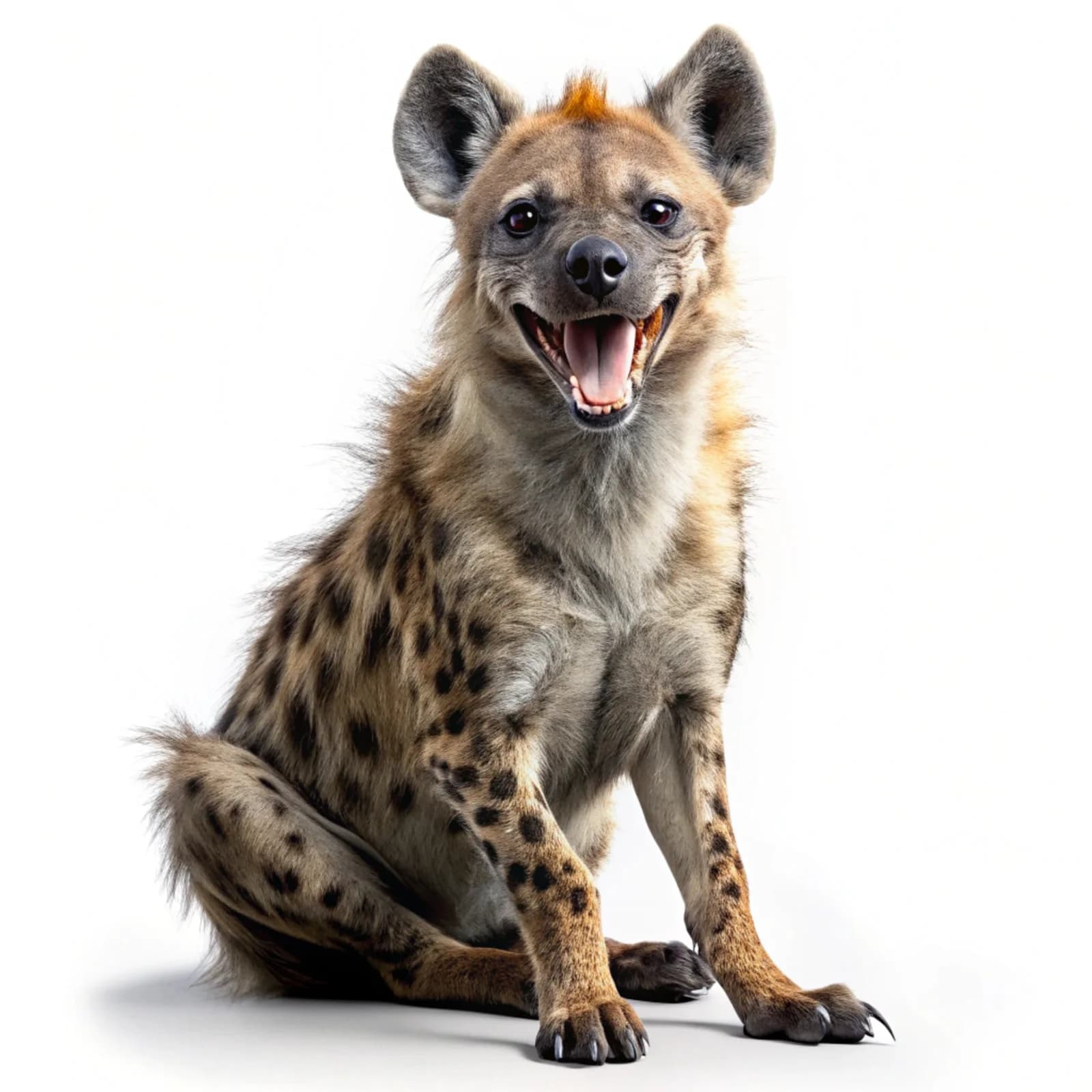 Full-Body Hyena Illustration - Isolated PSD