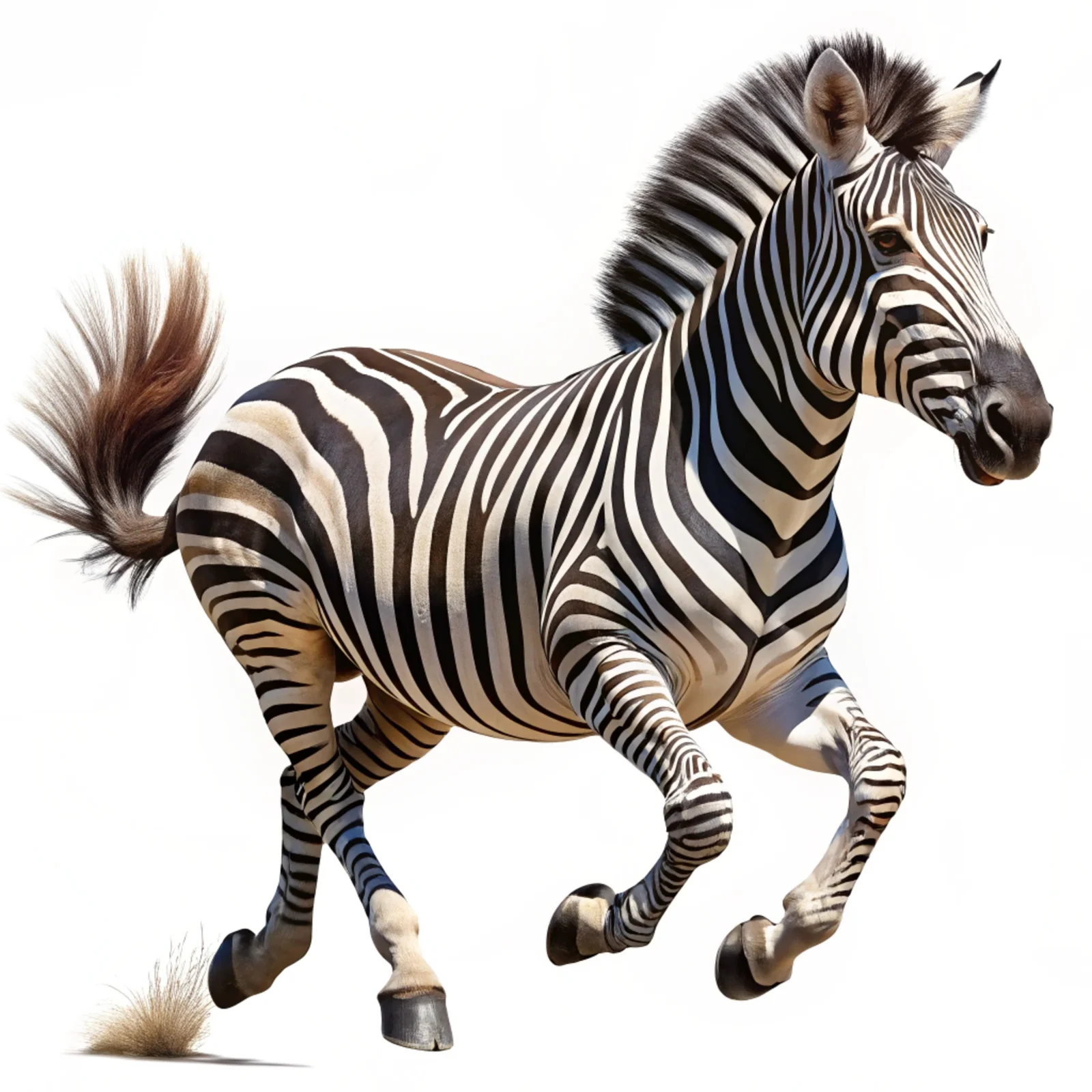 Full-Body Zebra Illustration - Isolated PSD