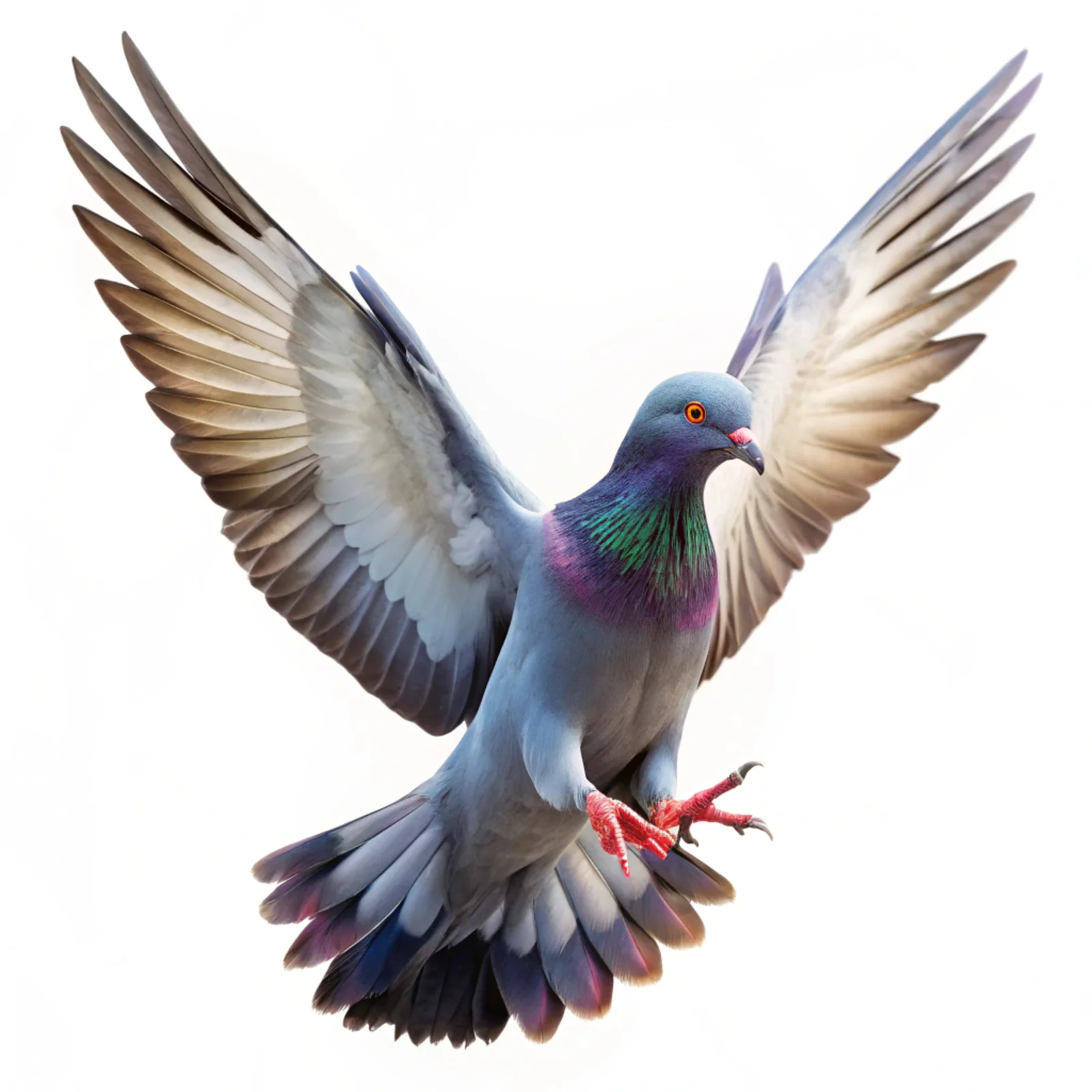 Full-Body Pigeon Illustration - Isolated PSD