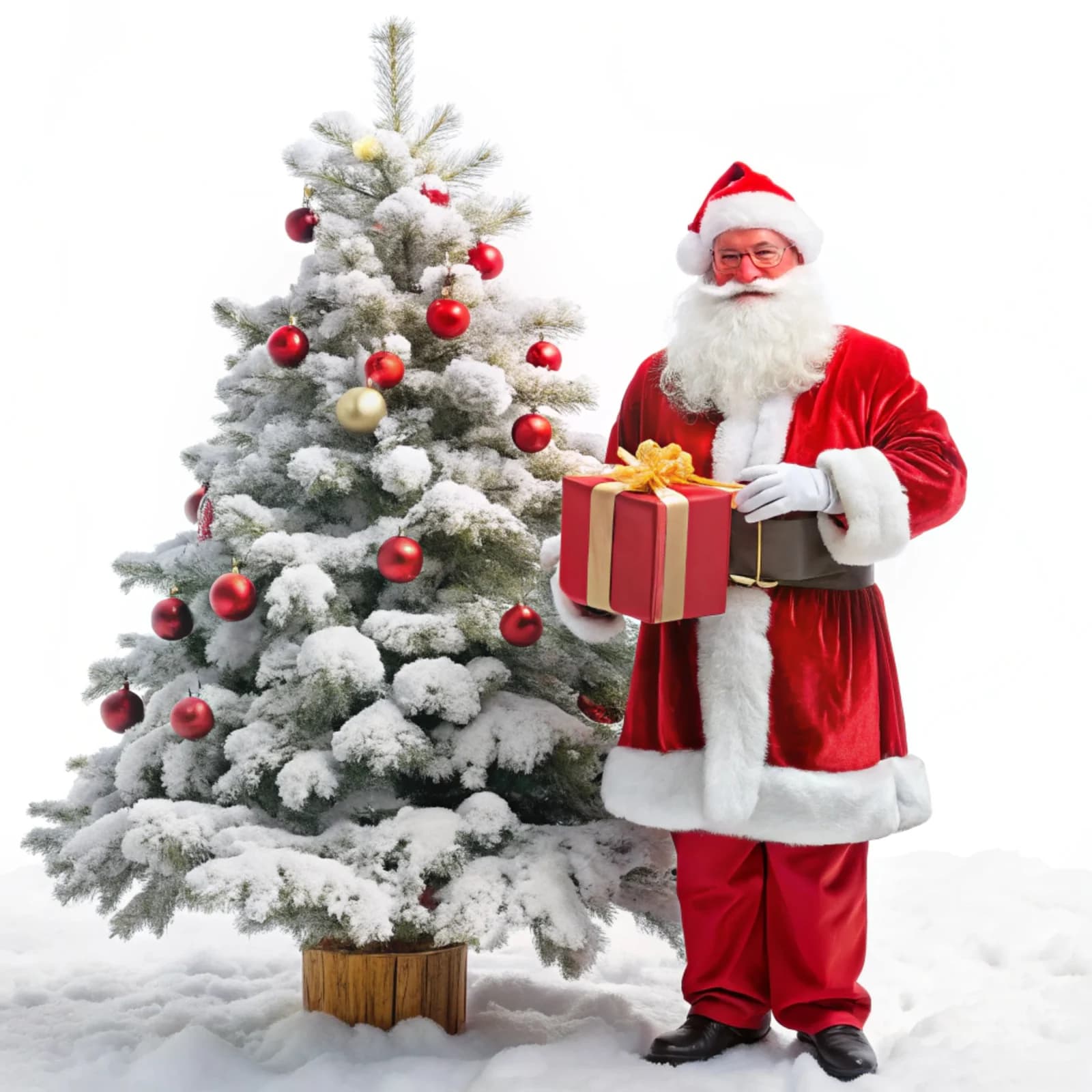 Santa Claus Standing - Isolated PSD with High Detail