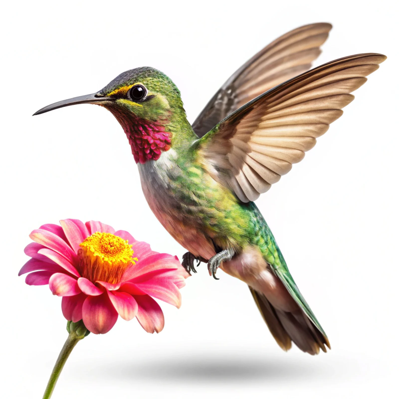 Full-Body Hummingbird Illustration - Isolated PSD