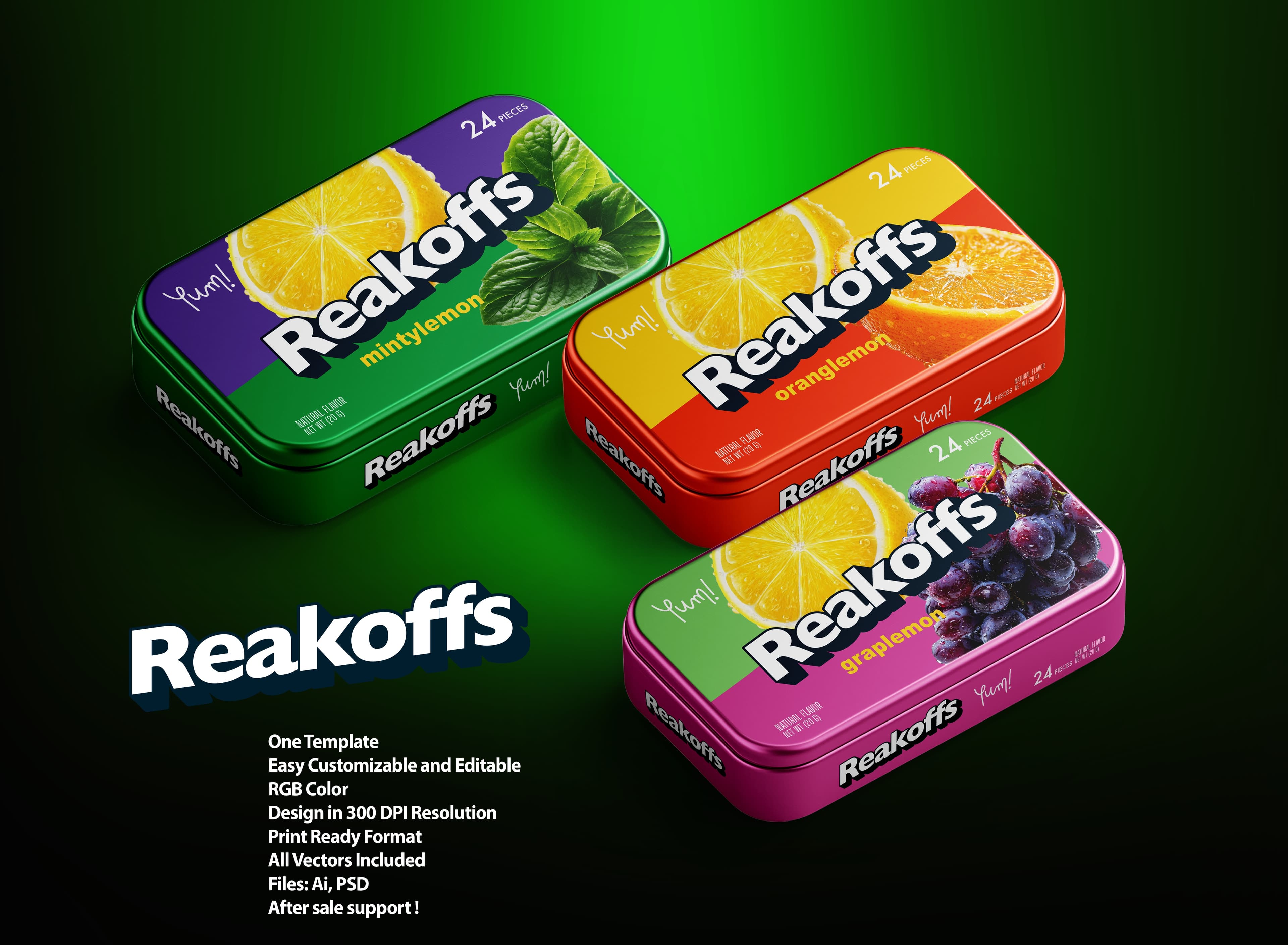 Free Reakoffs Gum Packaging Template | Brandex