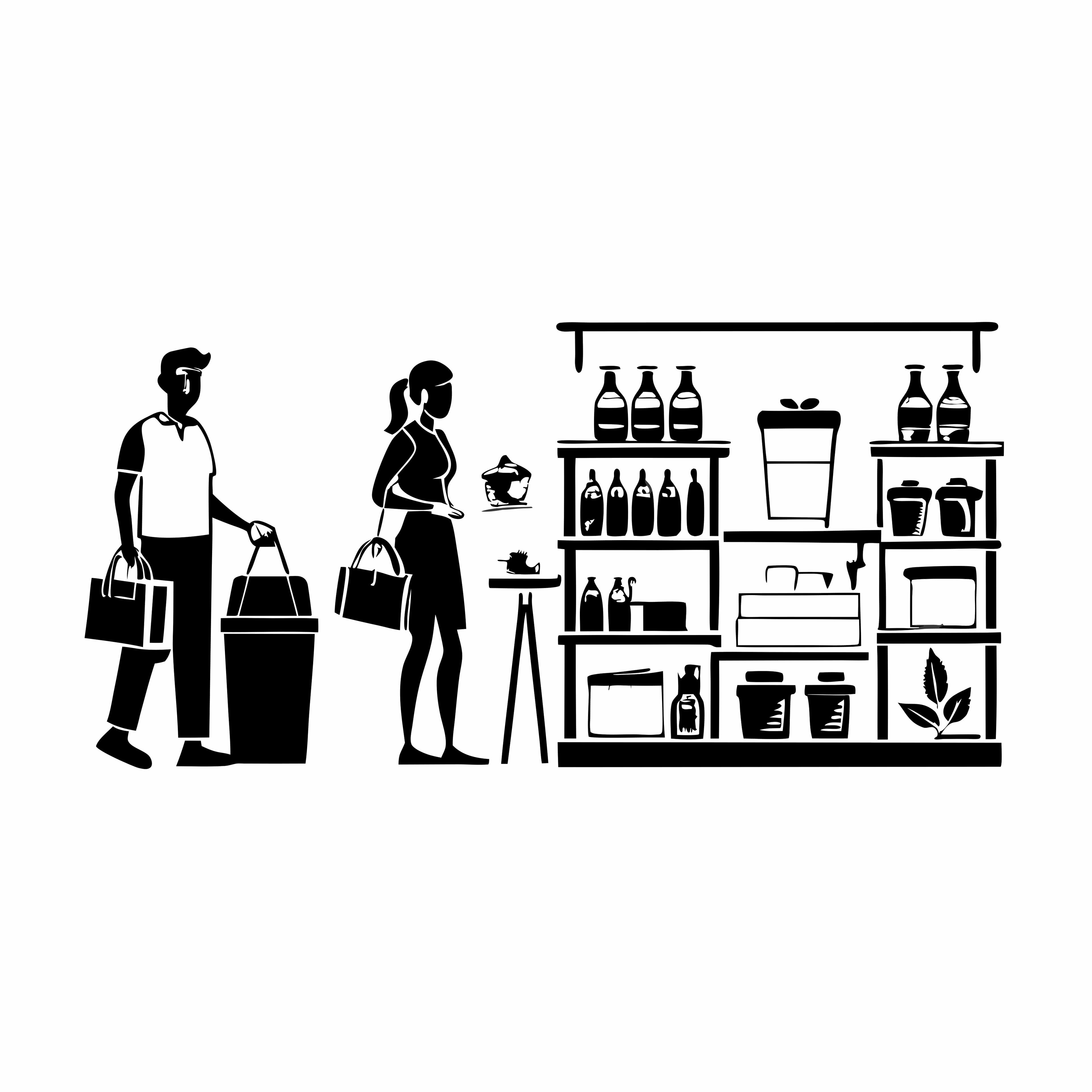 Zero Waste Packaging Vector Illustration