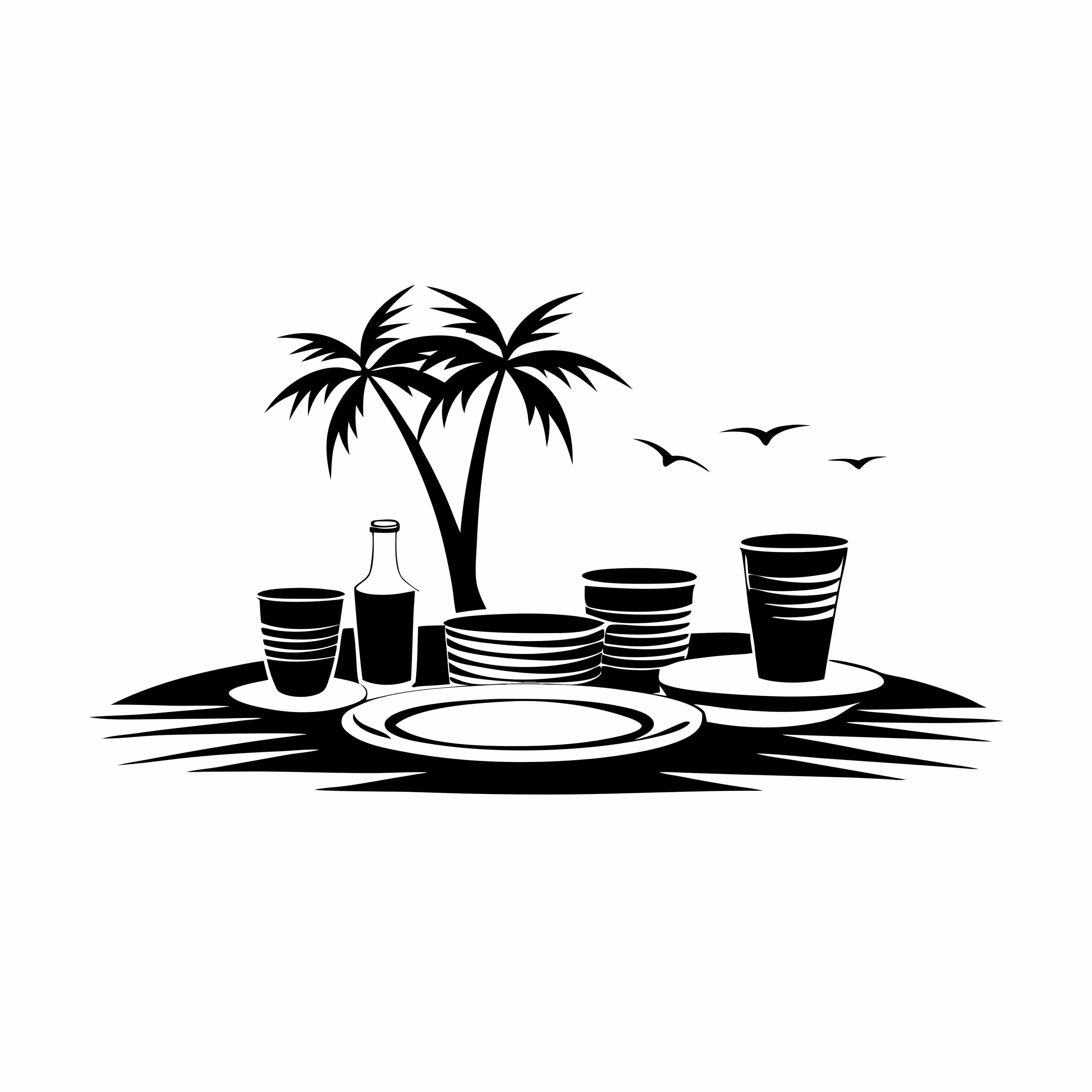 Eco-Friendly Beach Vector Illustration