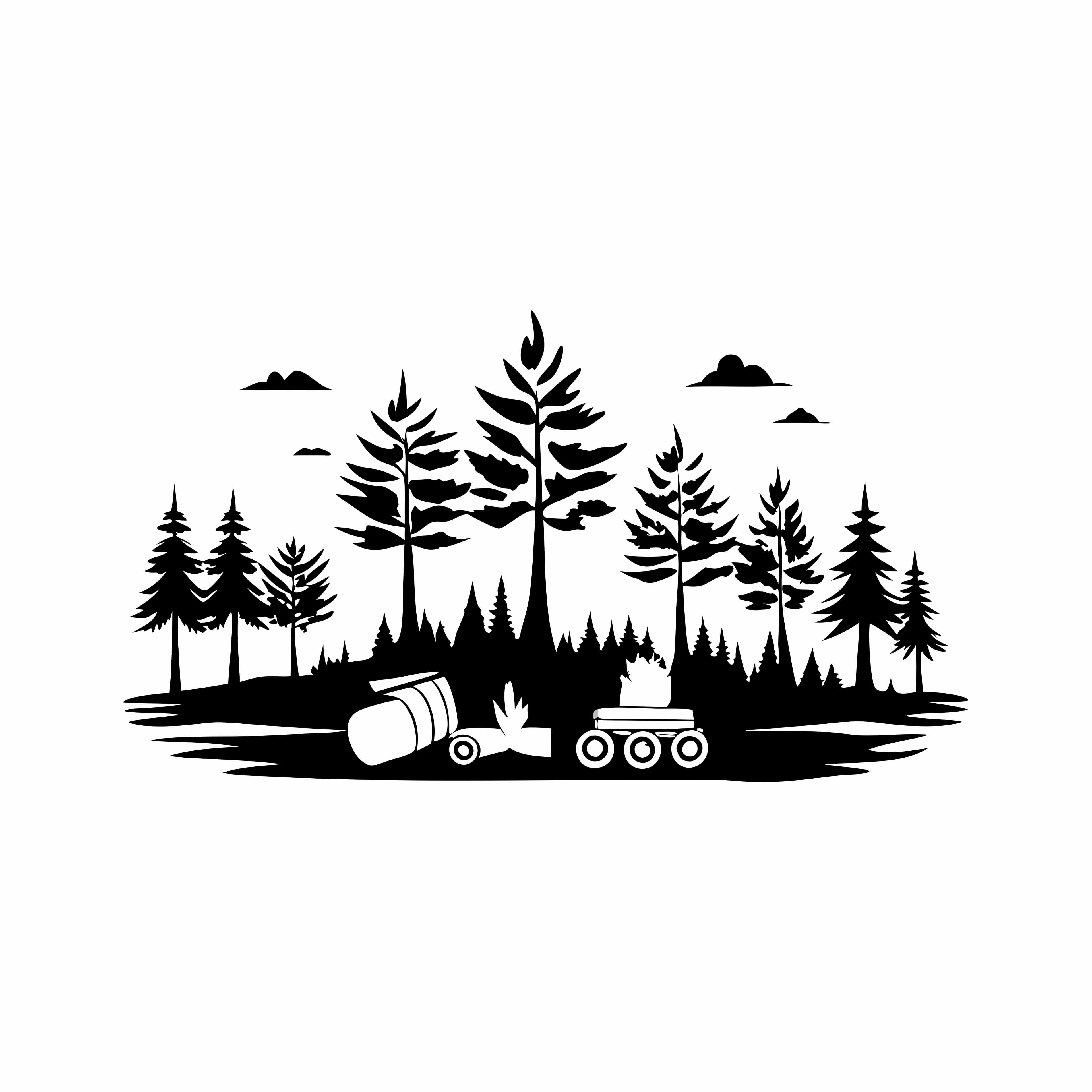 Sustainable Forest Management Vector Art