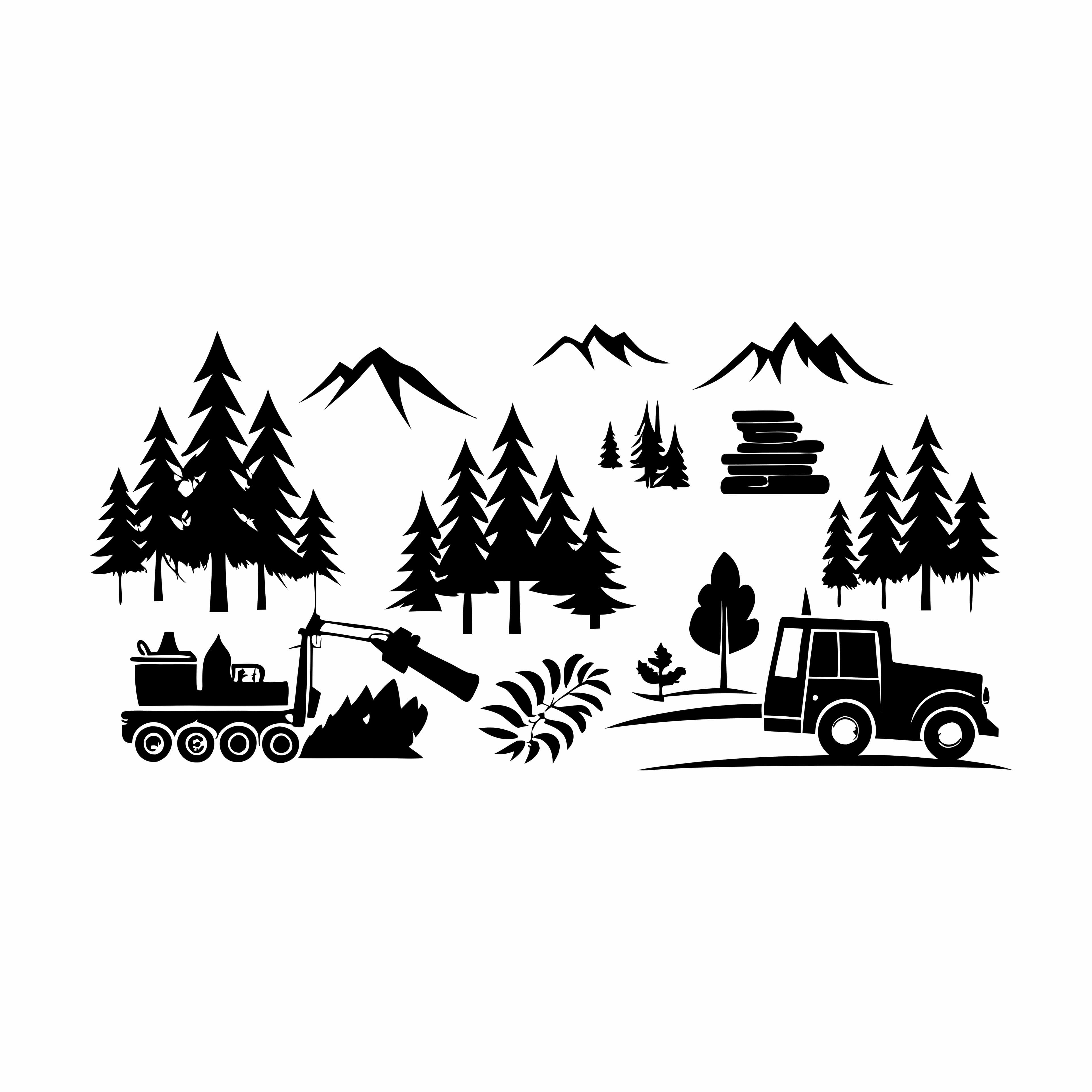 Sustainable Forest Management Vector Poster
