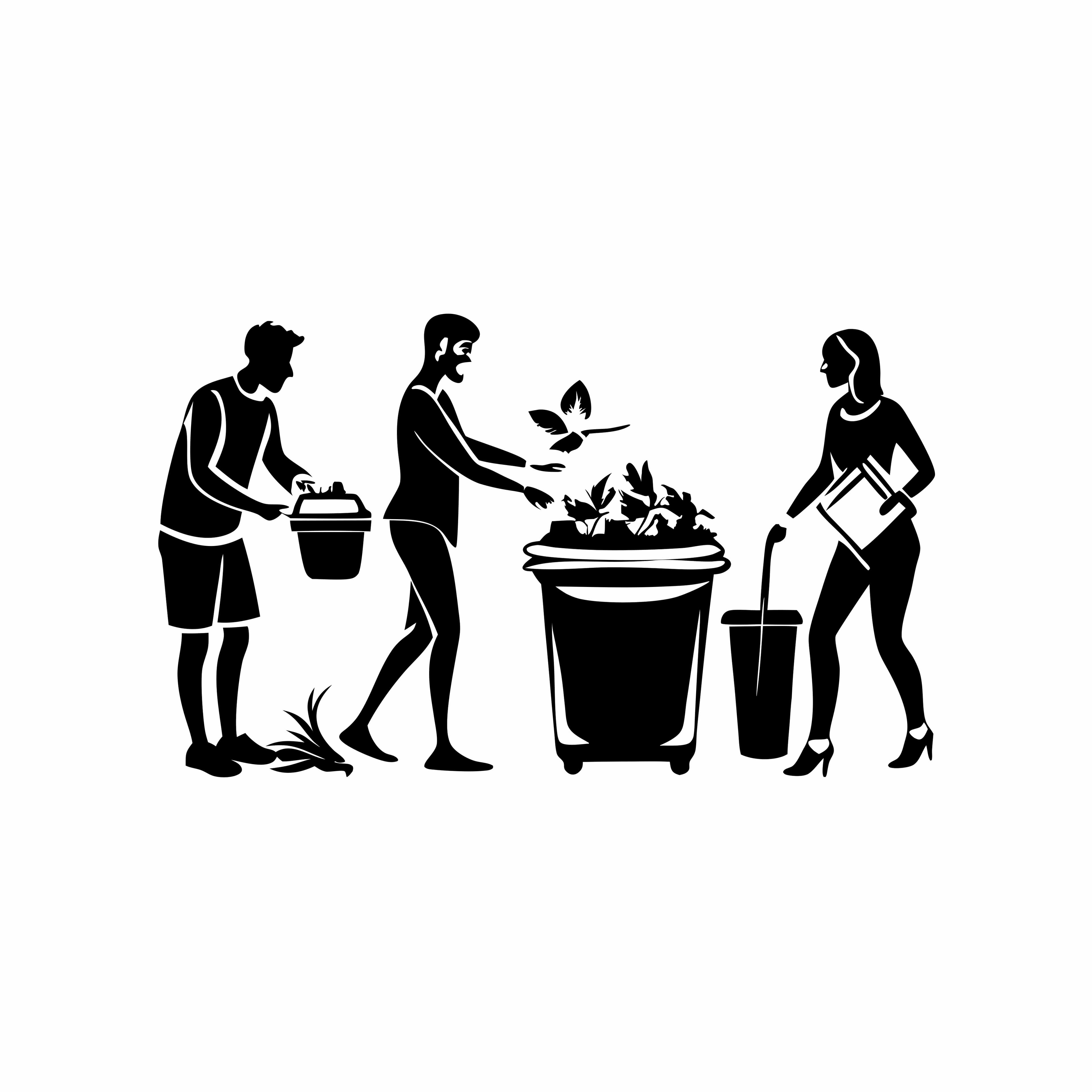 Eco-Friendly Composting Program Illustration