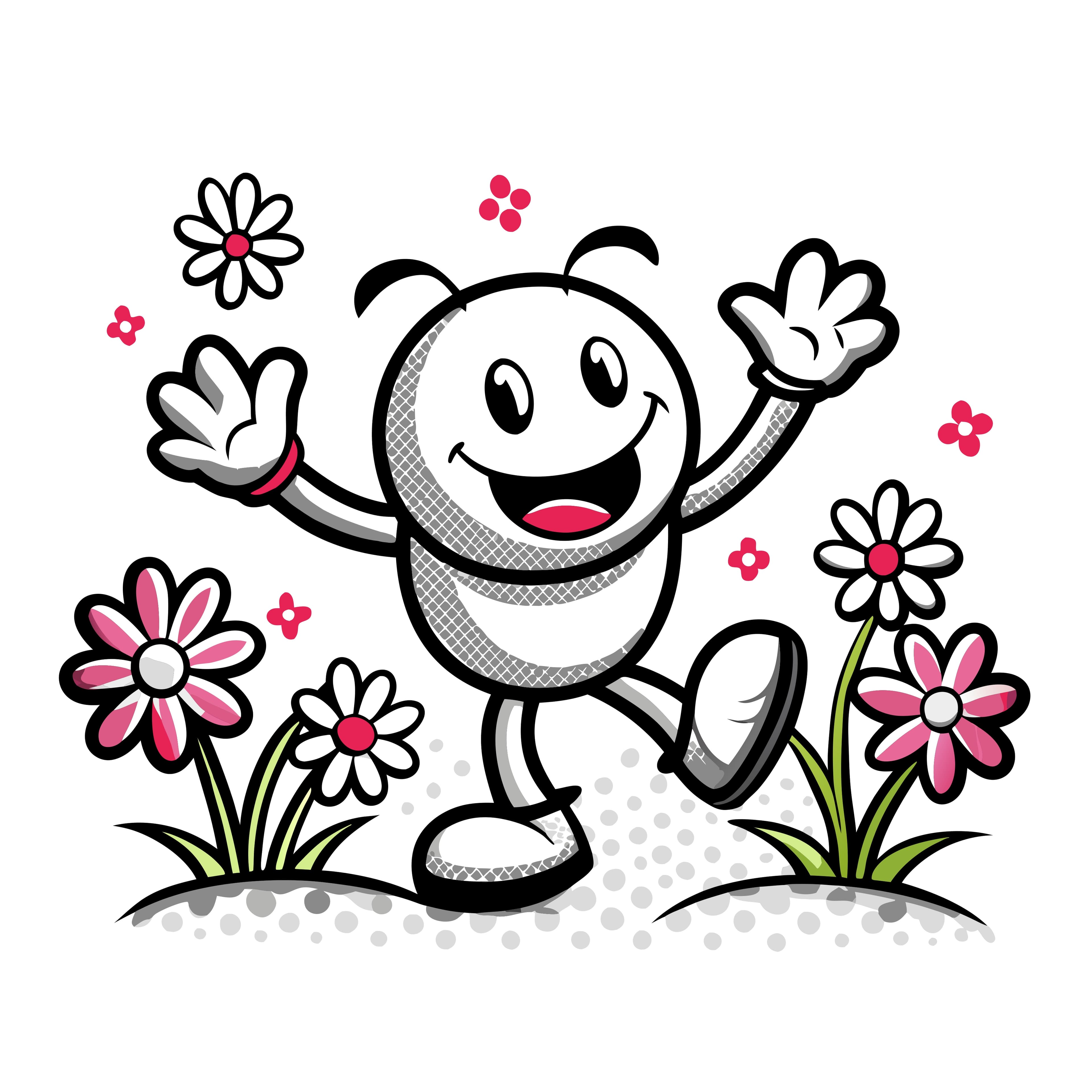 Whimsical Character Dancing Illustration