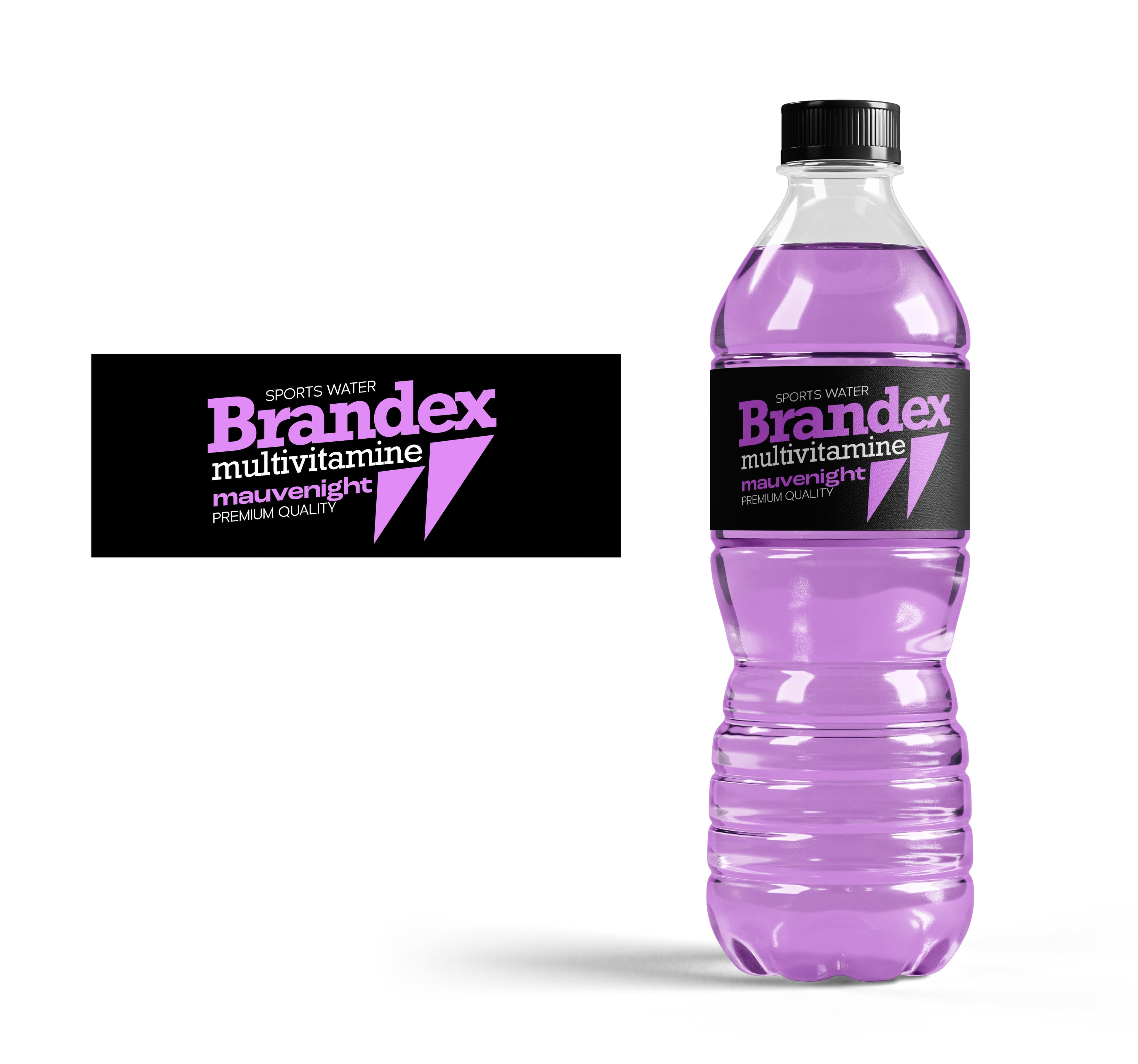 Vibrant mauve sports water bottle packaging design