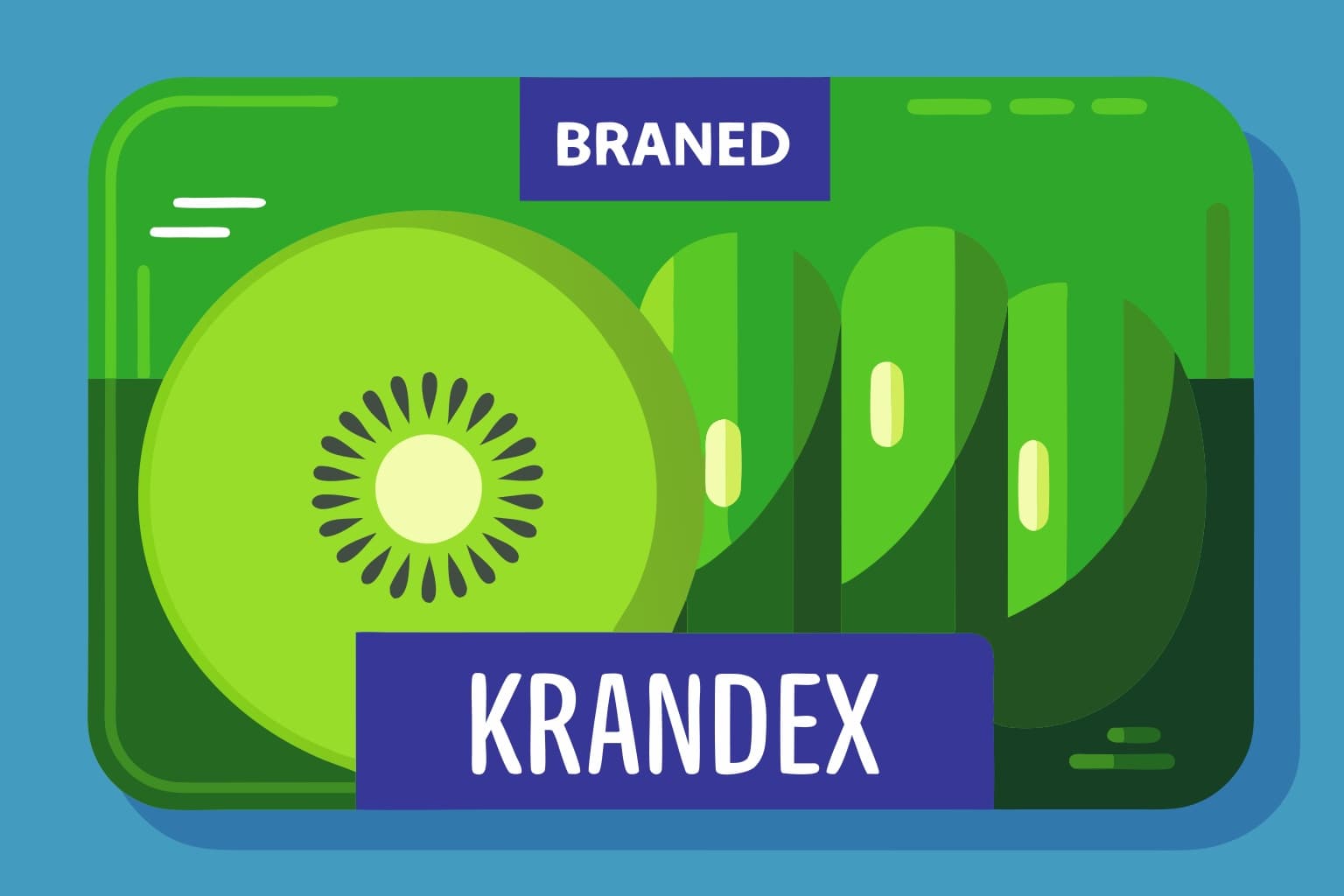 Fresh Kiwi Gum Packaging Design