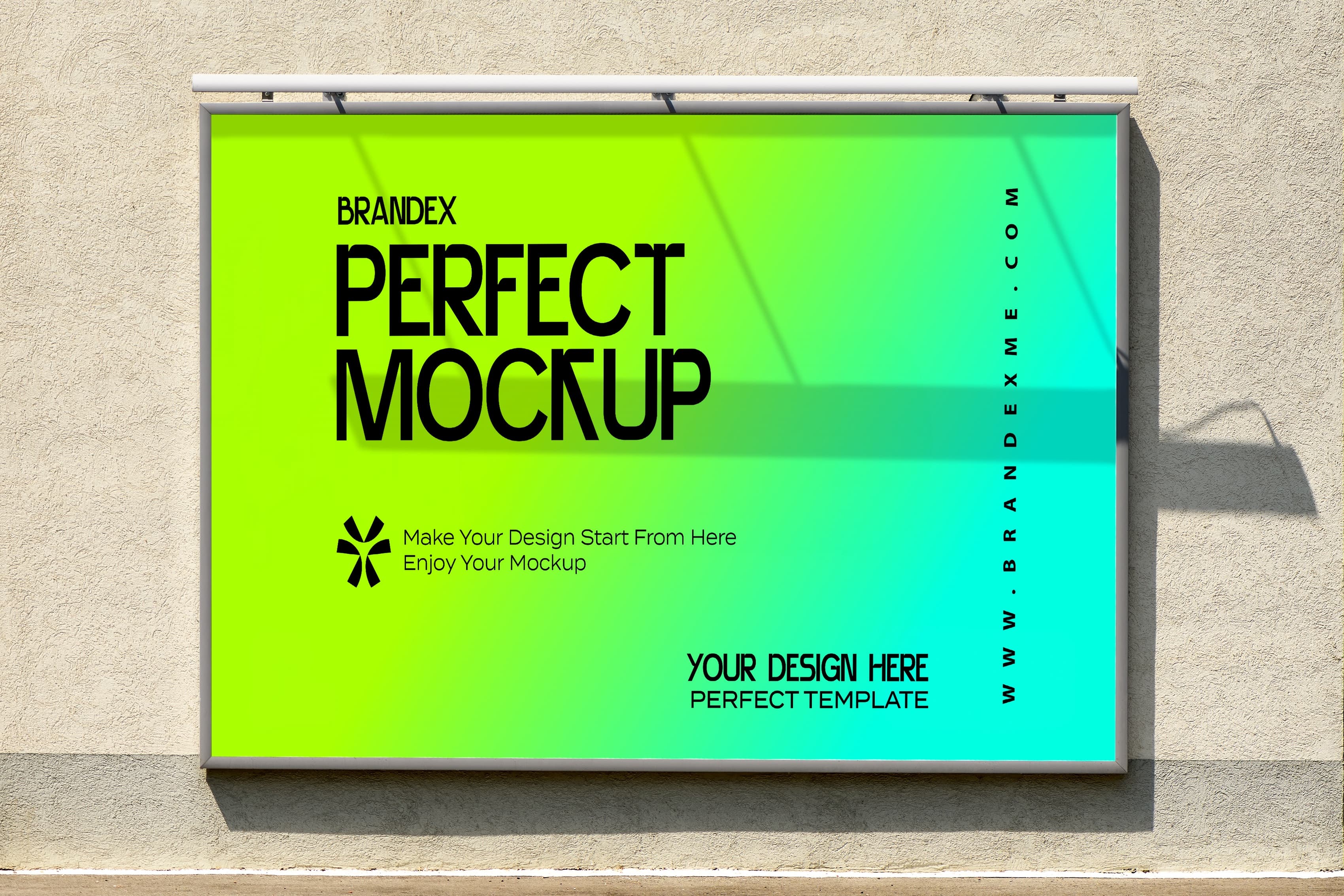 Outdoor Advertising Street Billboard Mockup Concrete Gradient