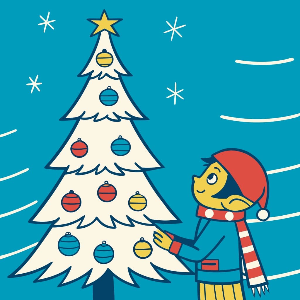 Quirky Christmas Tree Character Ensemble