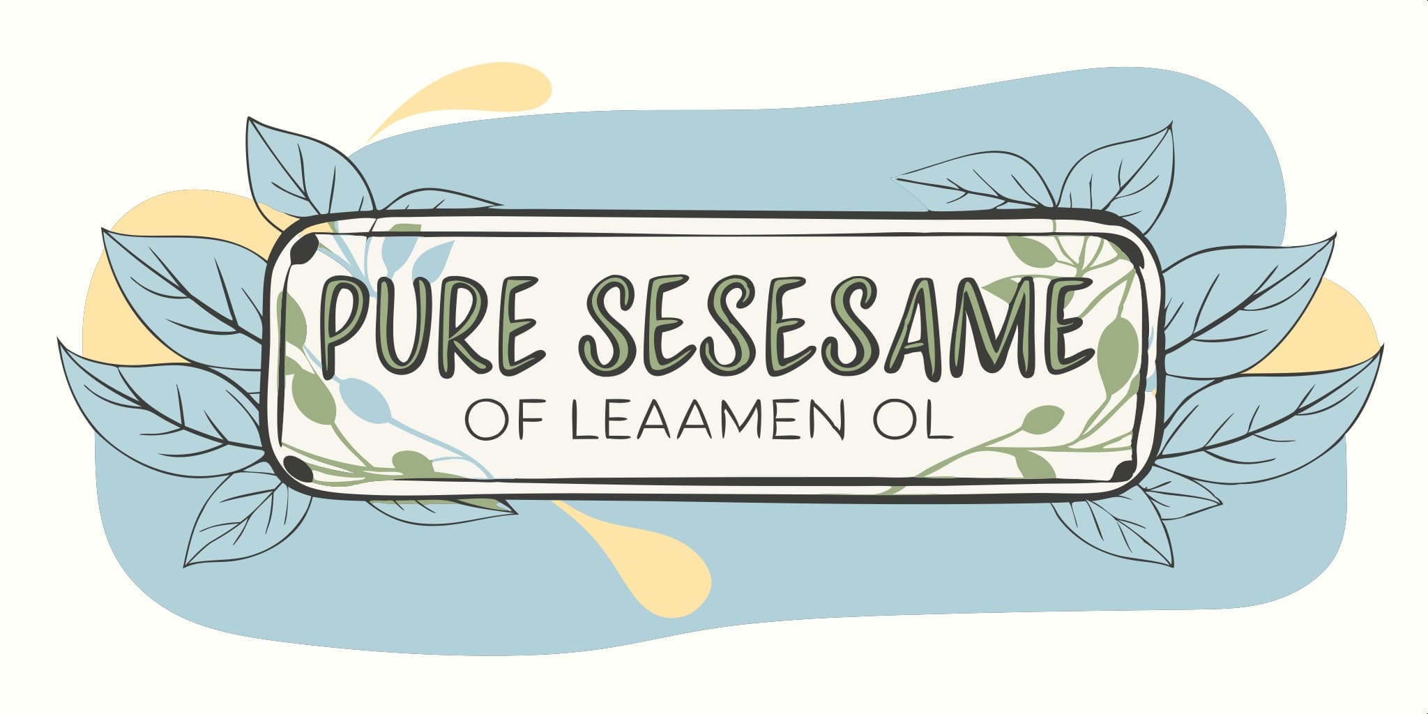 Elegant Sesame Oil Product Label Design
