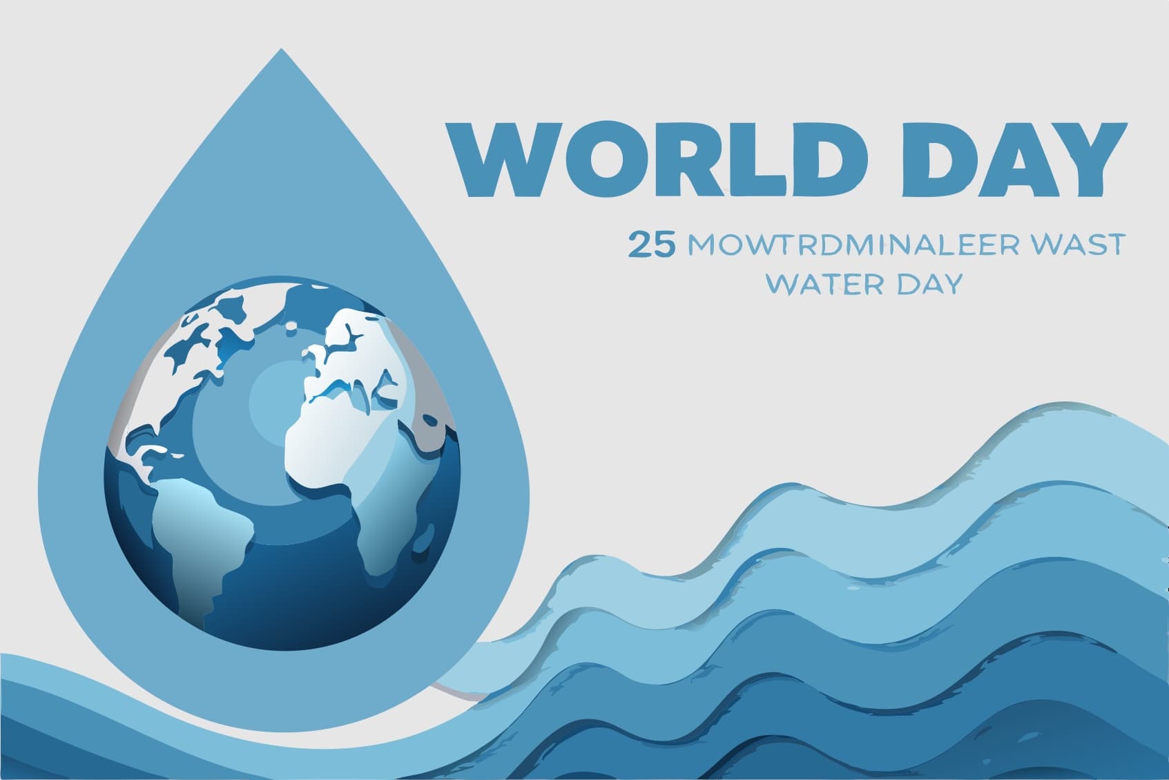 World Water Day Vector Poster Design