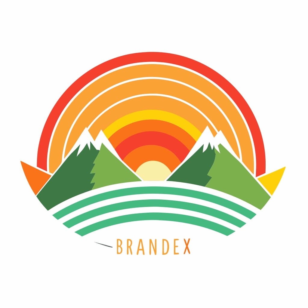 Elegant Hill Logo Design in Gold