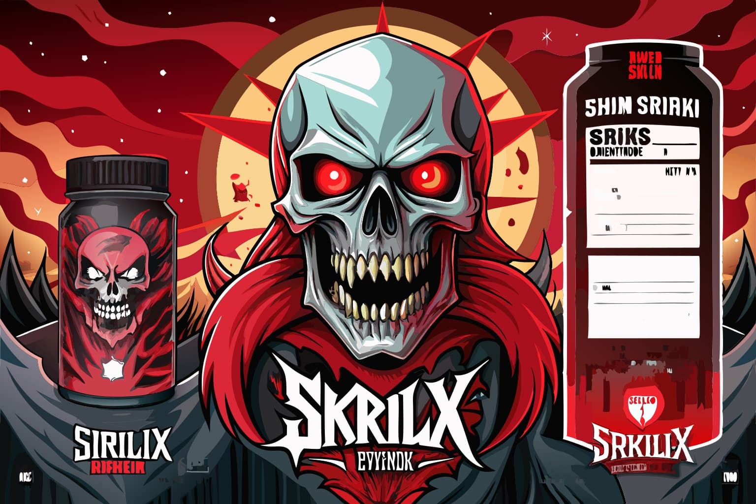 Futuristic Energy Drink Label Design