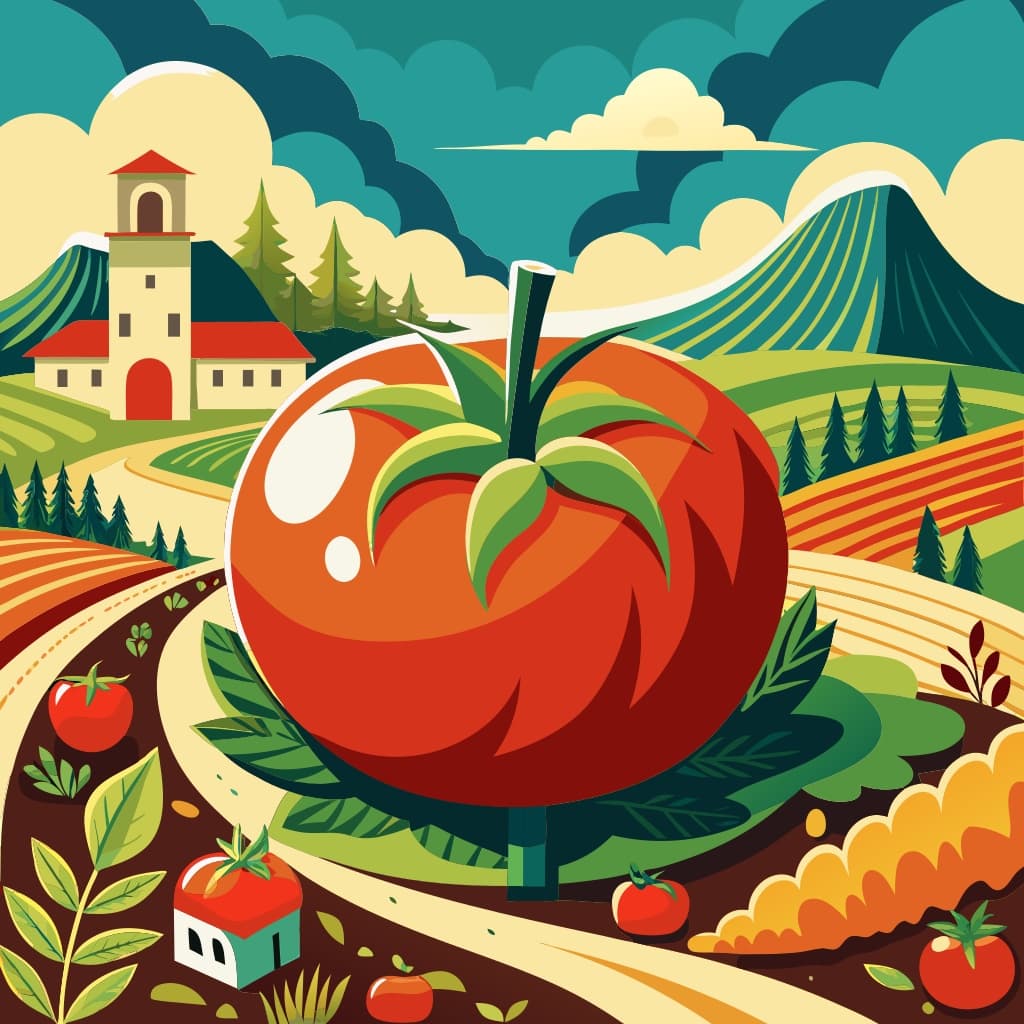 Colorful Tomato Poster Design