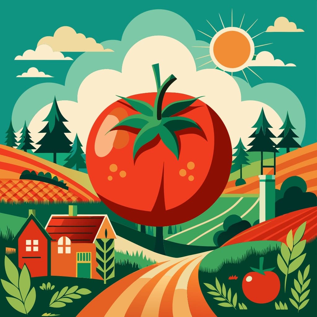 Vibrant Tomato-Themed Poster Design