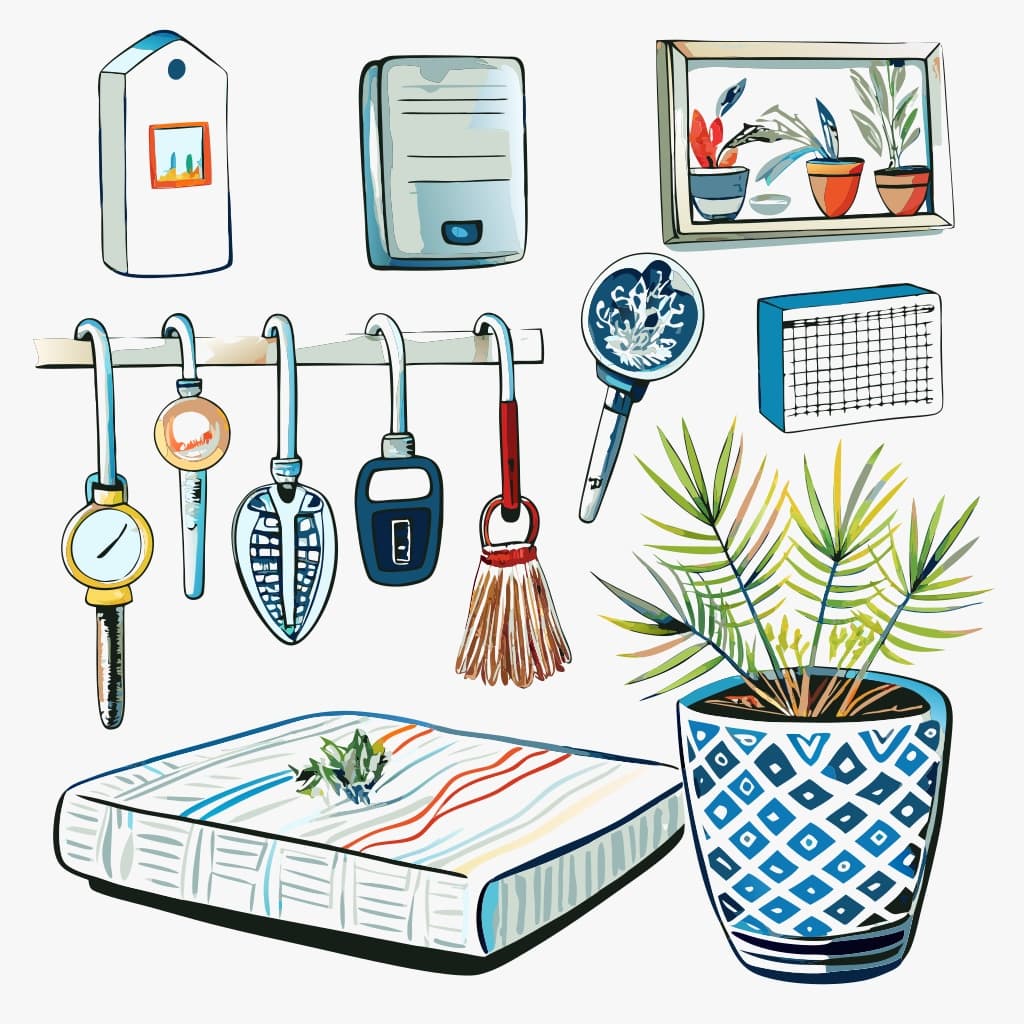 Modern Digital Room Key Holder Vector