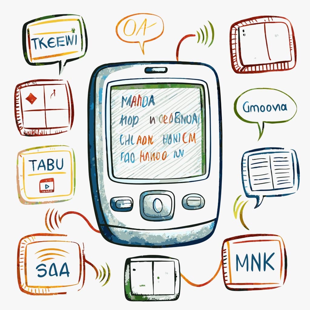 Compact Digital Translator Device Vector