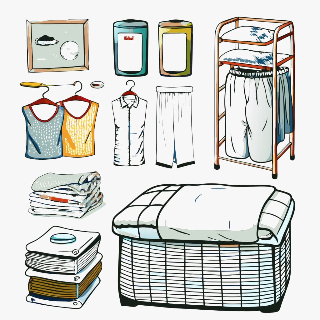 Neatly Folded Laundry Bag Collection