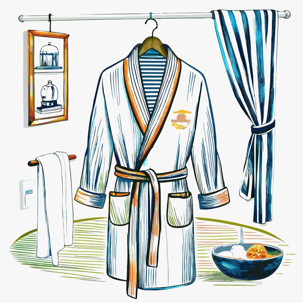 Elegant White Hotel Robe Design