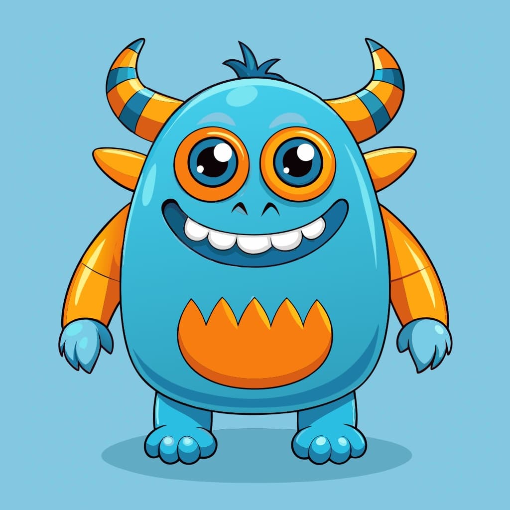 Playful Cartoon Monster Vector