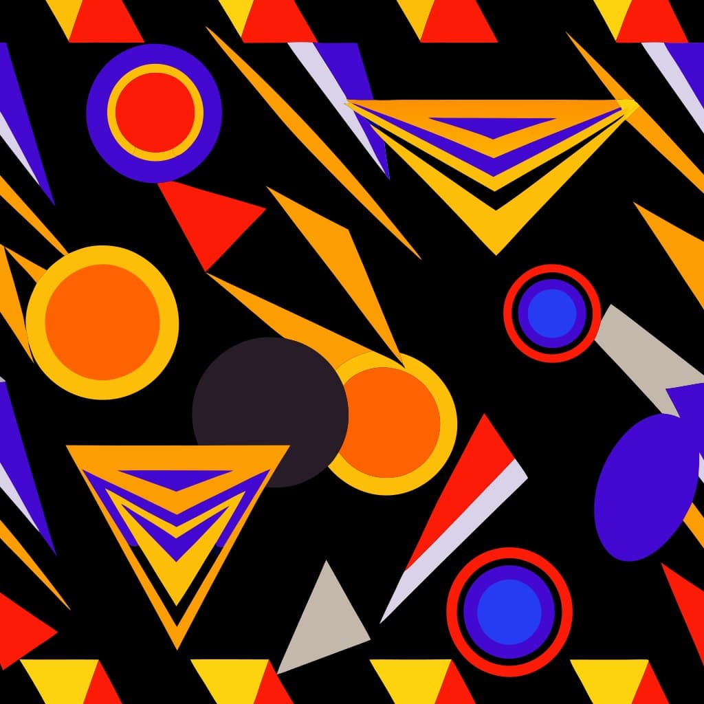 Geometric Blue and White Pattern