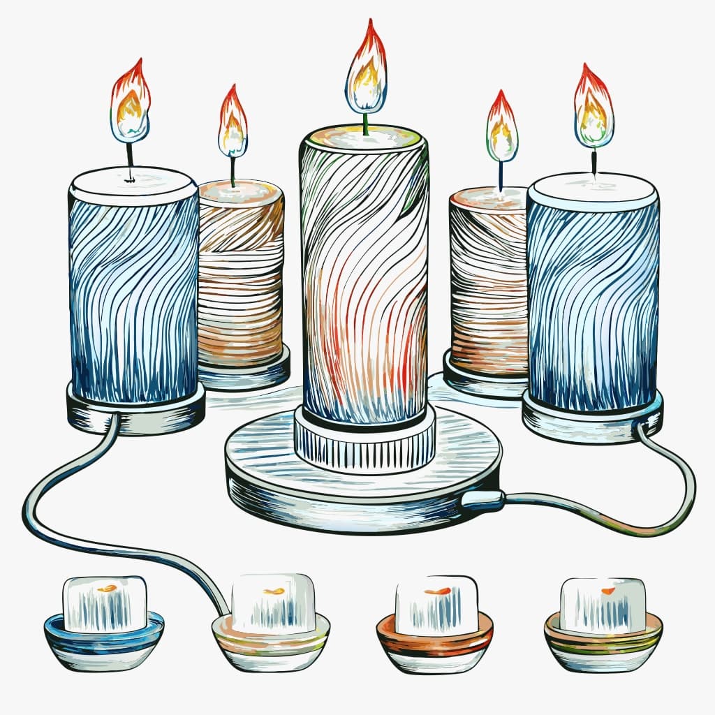 Modern Rechargeable LED Candle Set