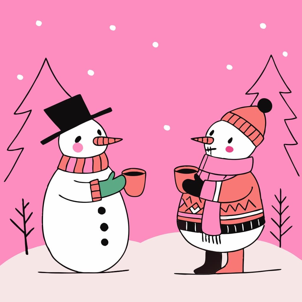 Festive Snowmen in Ugly Christmas Sweaters