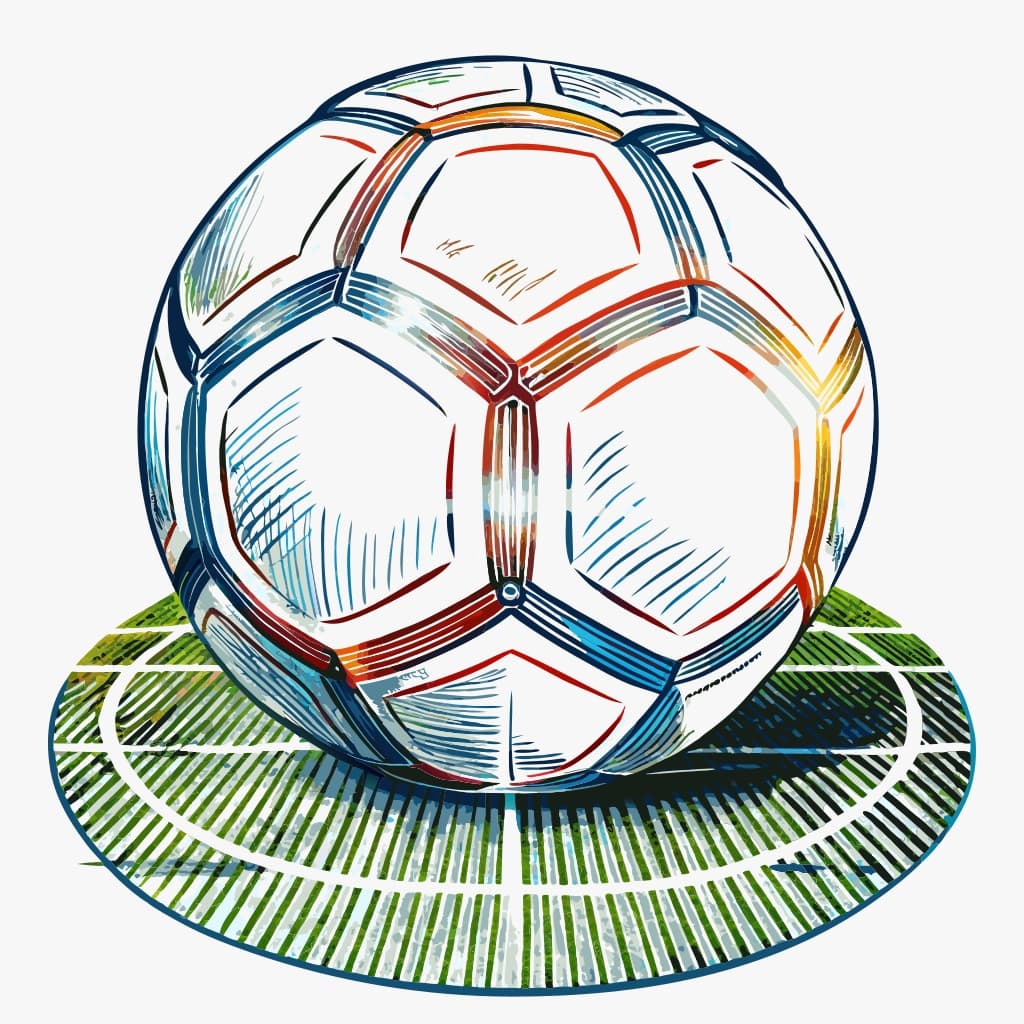 Professional Soccer Ball on Green Field