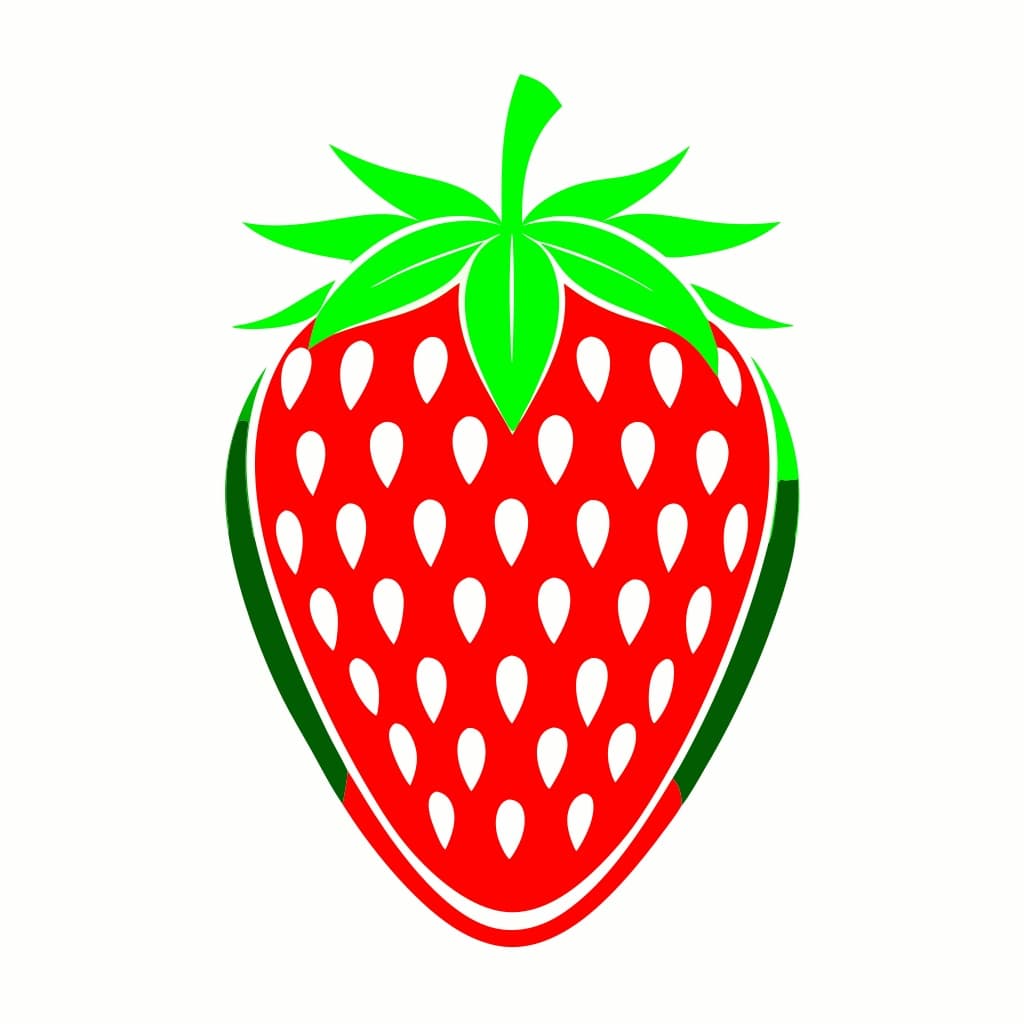 Fresh Strawberry Vector Illustration