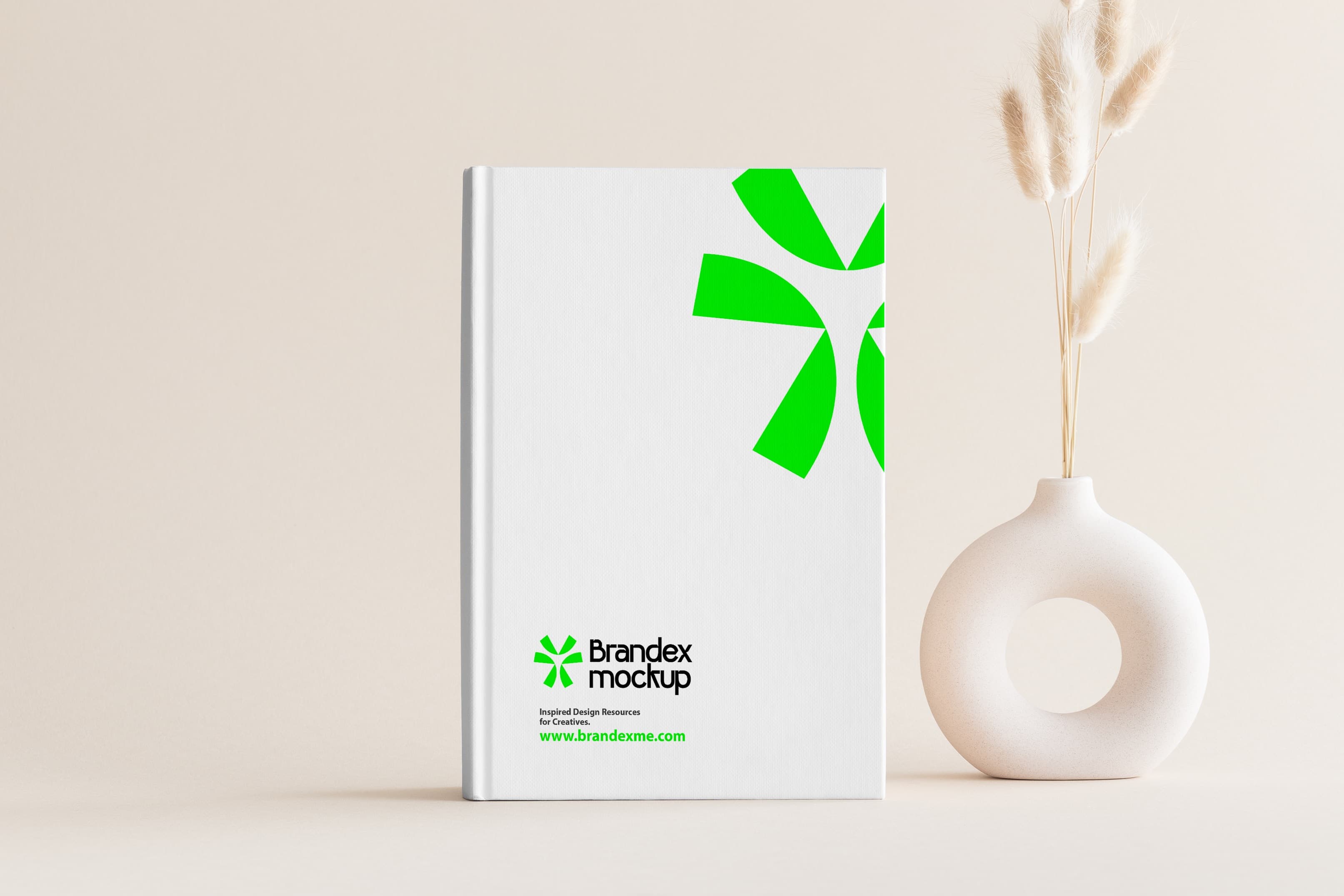 Sleek Minimalist Hardcover Book Mockup Rustic Wooden Surface