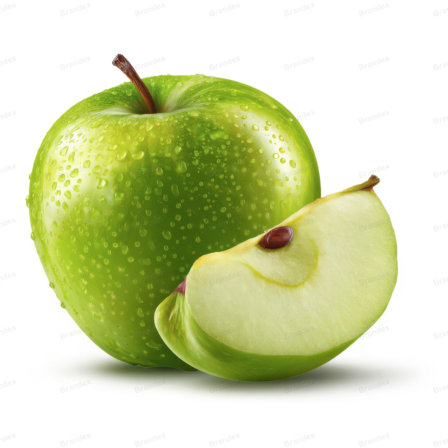 Halved Green Apple