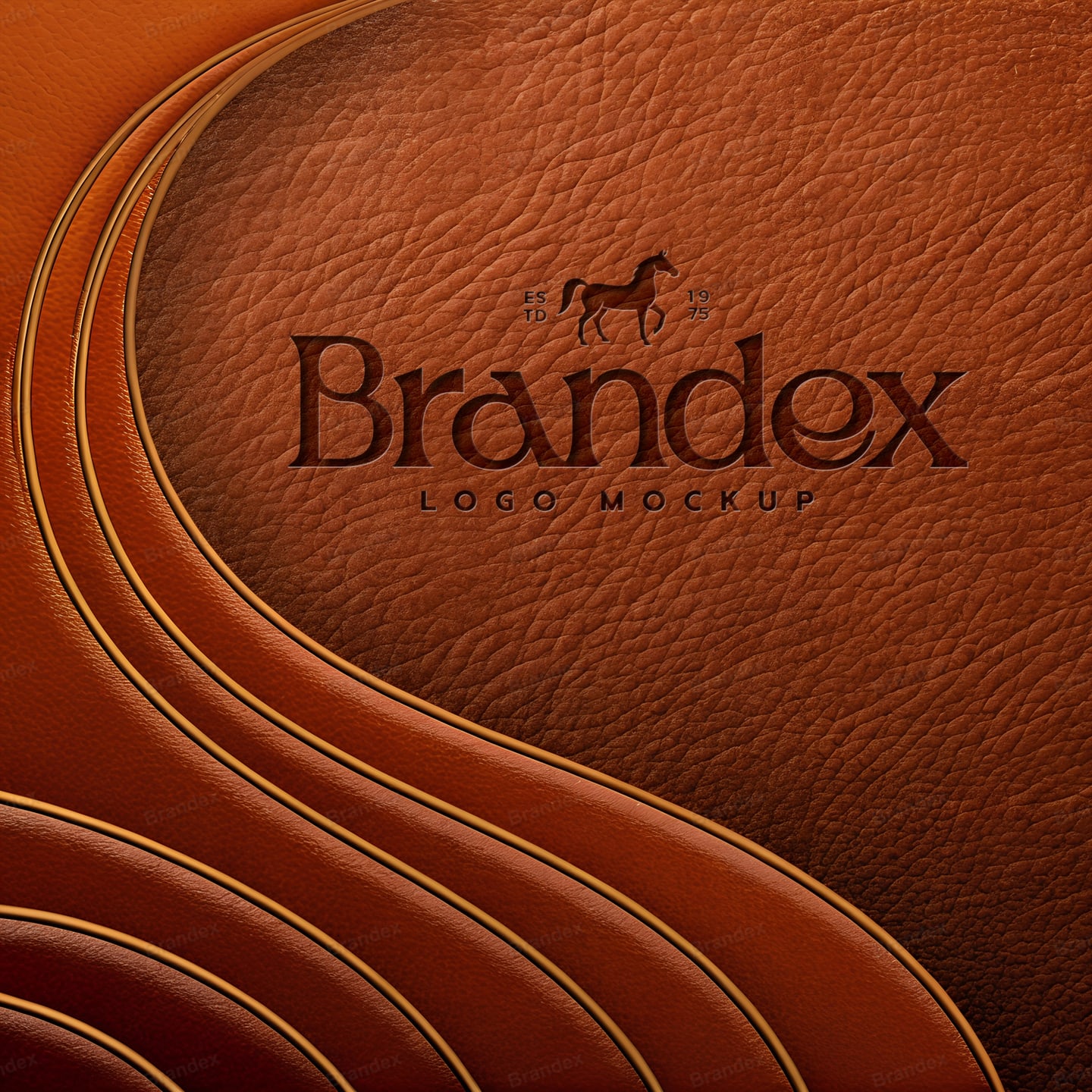 Photorealistic Paper Wallpaper Logo Mockup Smart Object Display