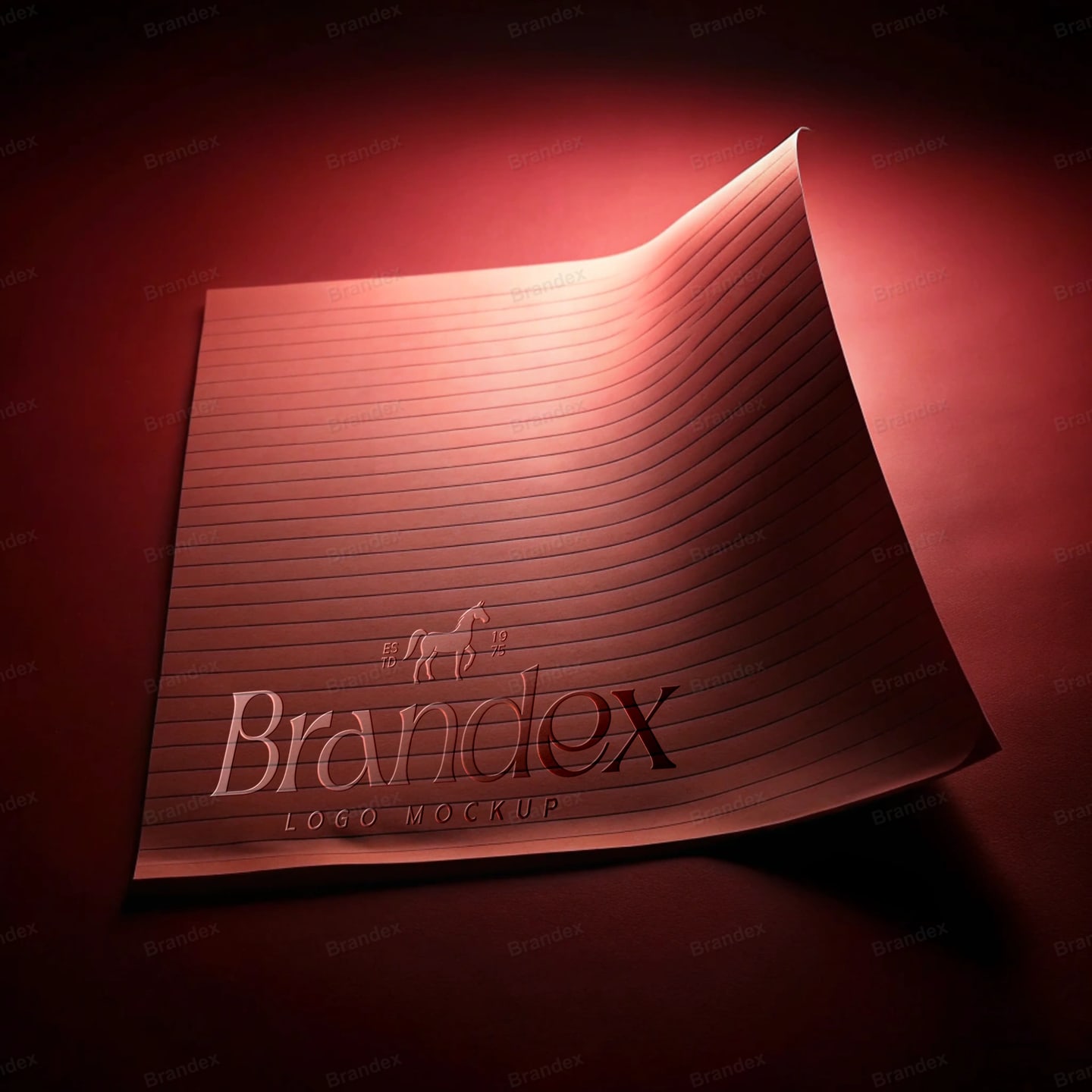 Elegant Paper Logo Mockup Front View Branding Showcase
