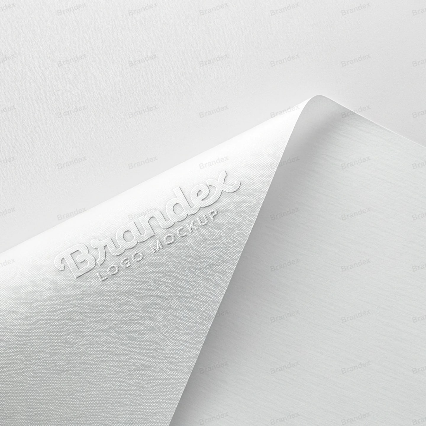 Photorealistic Paper Logo Mockup Front View Identity Presentation