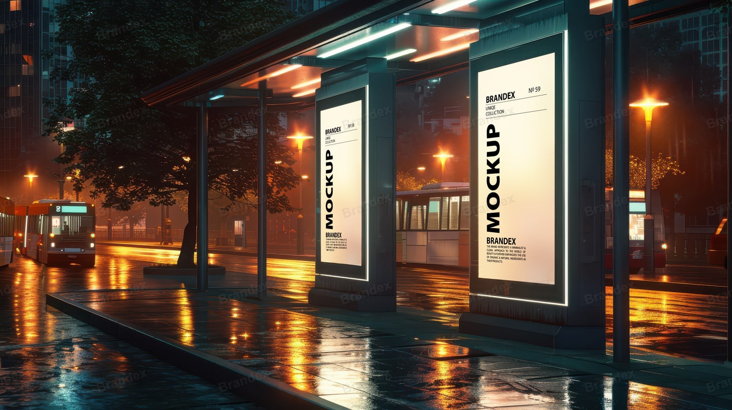 Photorealistic Outdoor Building Sign Logo Mockup