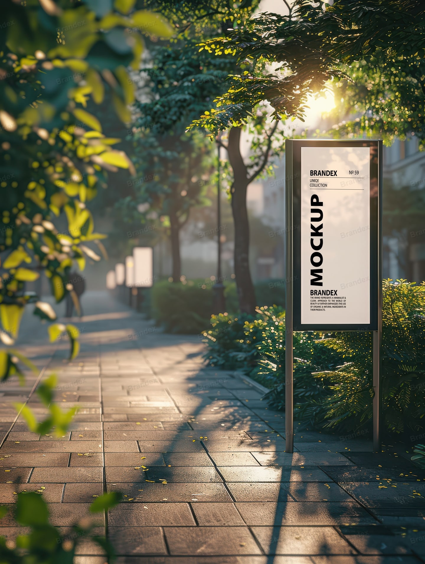 Front View Photorealistic Wooden Sign Mockup for Logo Branding