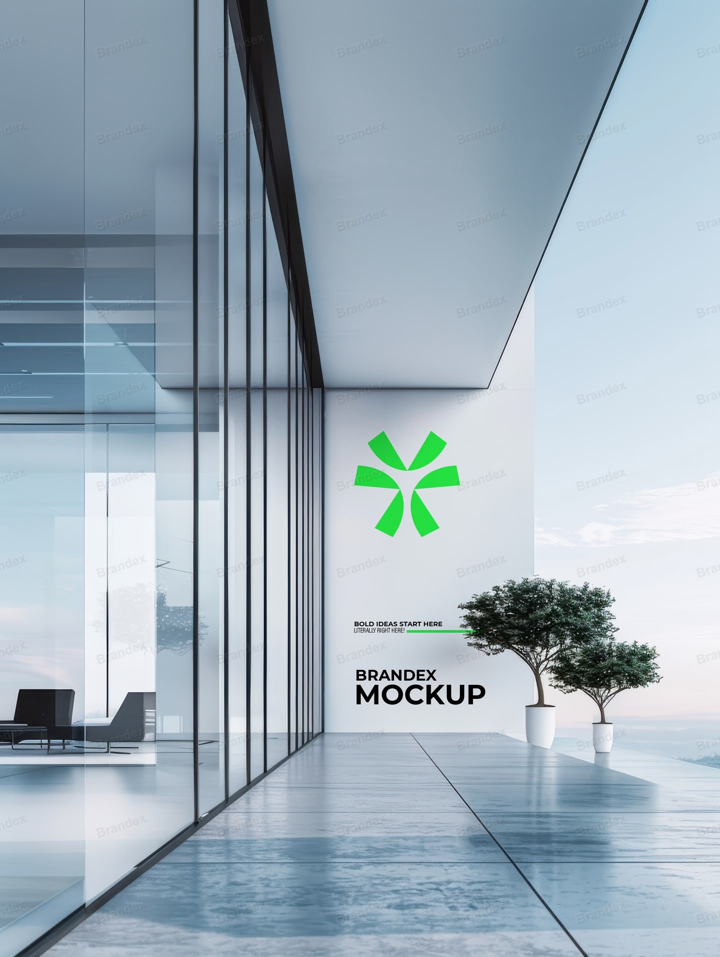 Photorealistic Urban Outdoor Storefront Sign Mockup